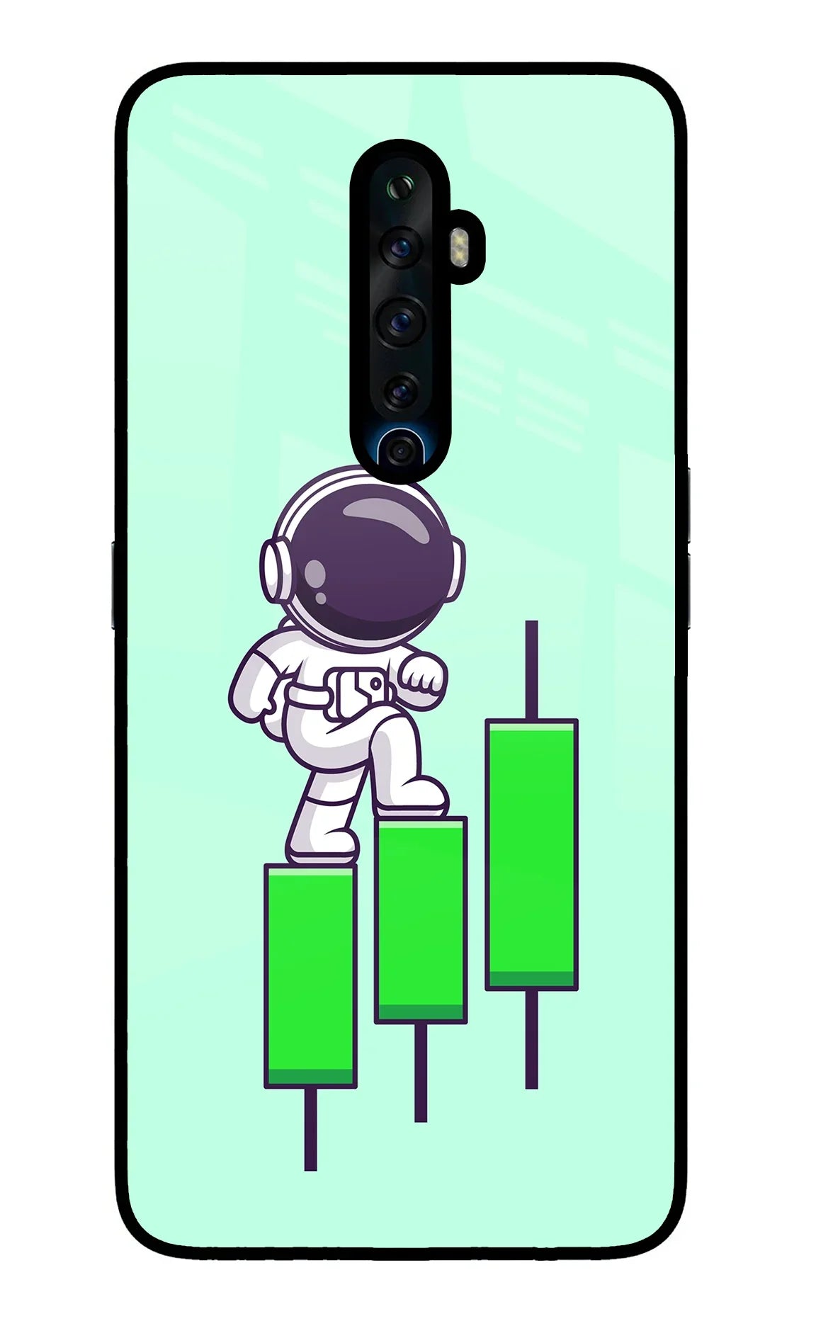 Astronaut Trader Oppo Reno2 Z Glass Case
