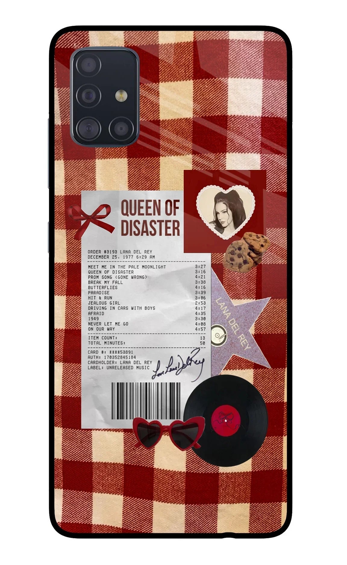 Queen of Disaster Samsung A51 Glass Case