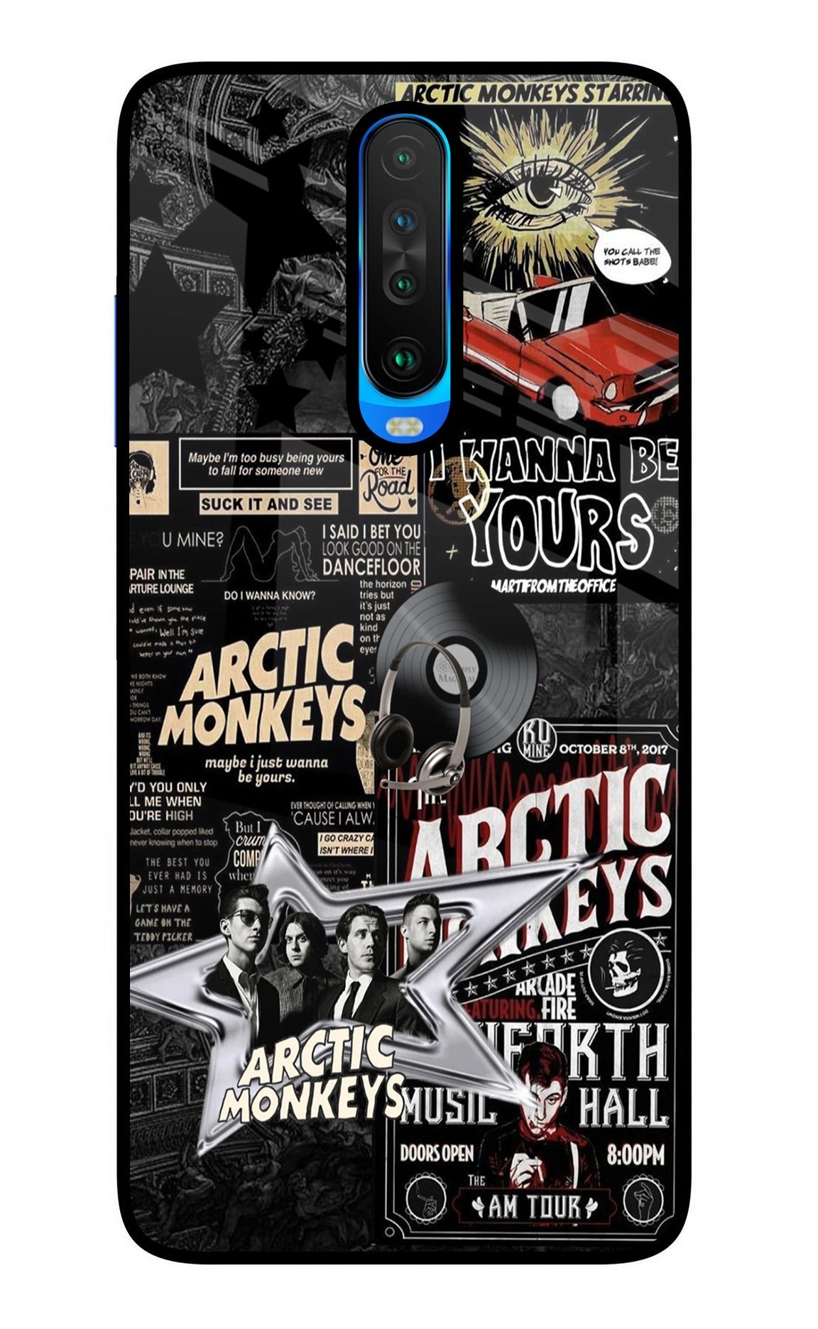 Arctic Monkeys Poco X2 Glass Case
