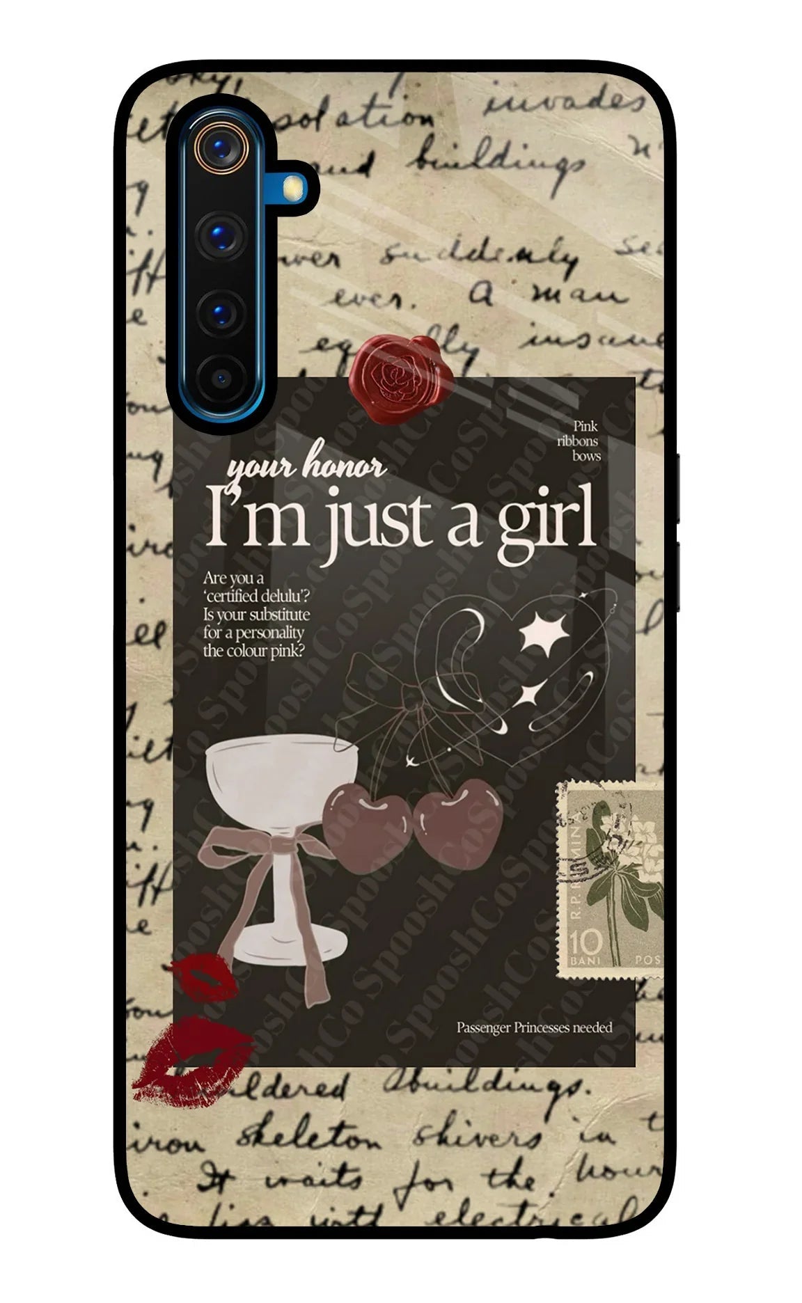 I am just a girl Realme 6 Pro Glass Case