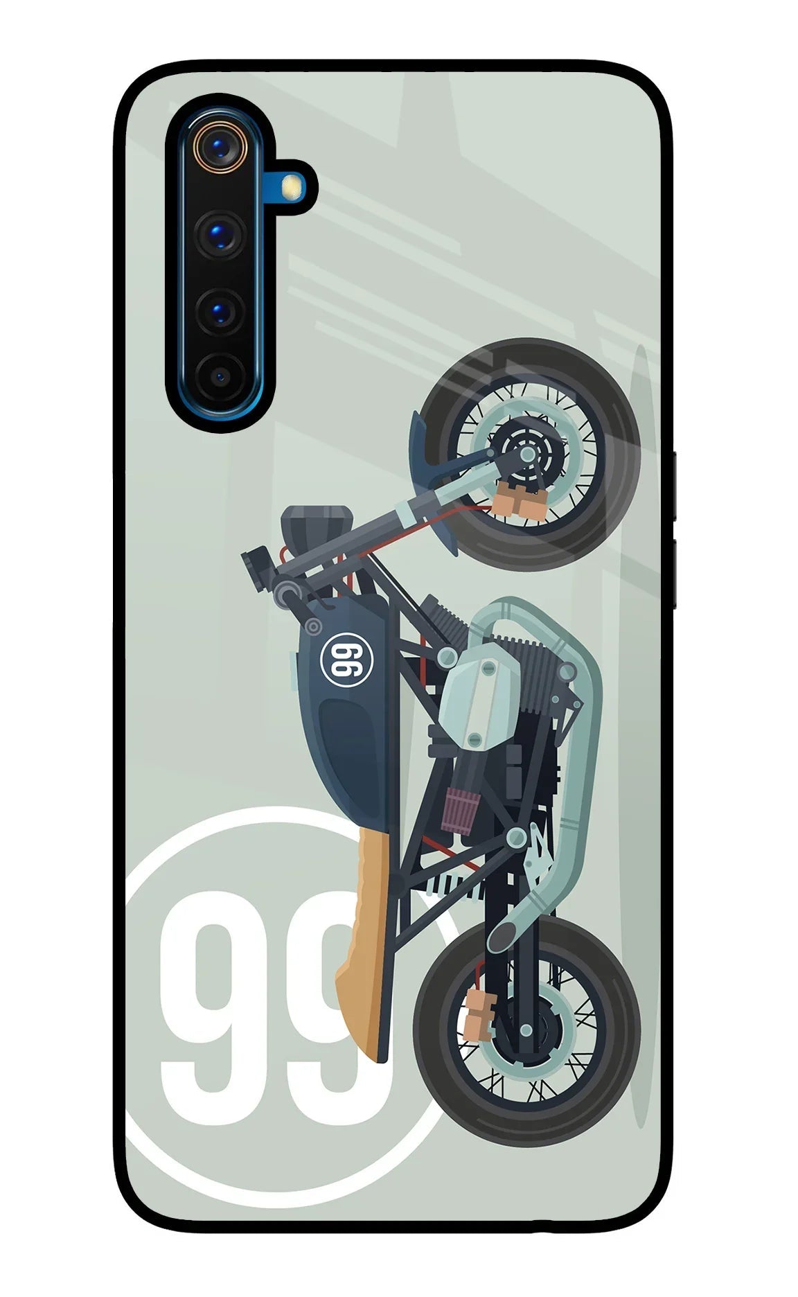 Classic Cafe Racer 99 Realme 6 Pro Glass Case