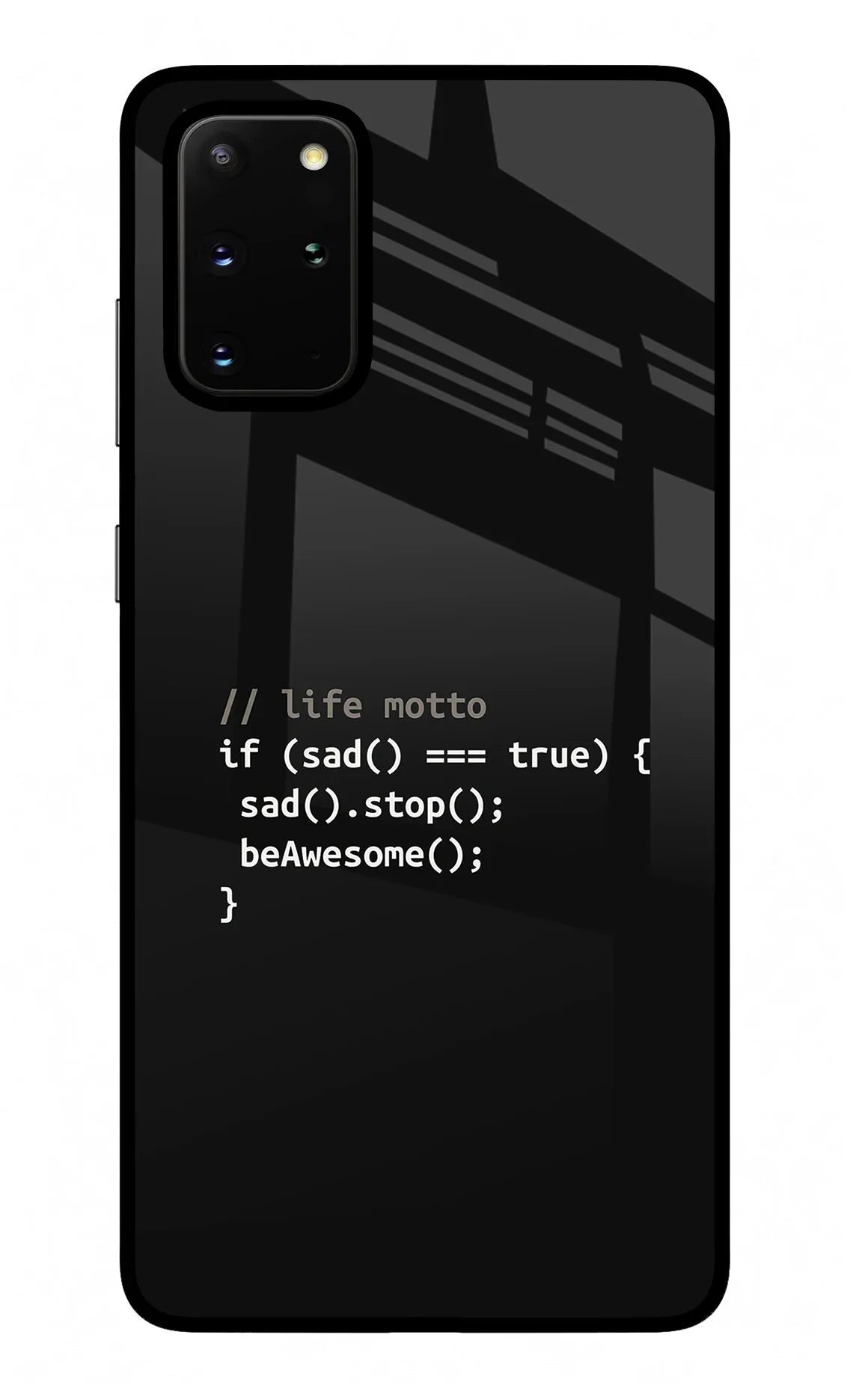 Life Motto Code Samsung S20 Plus Back Cover