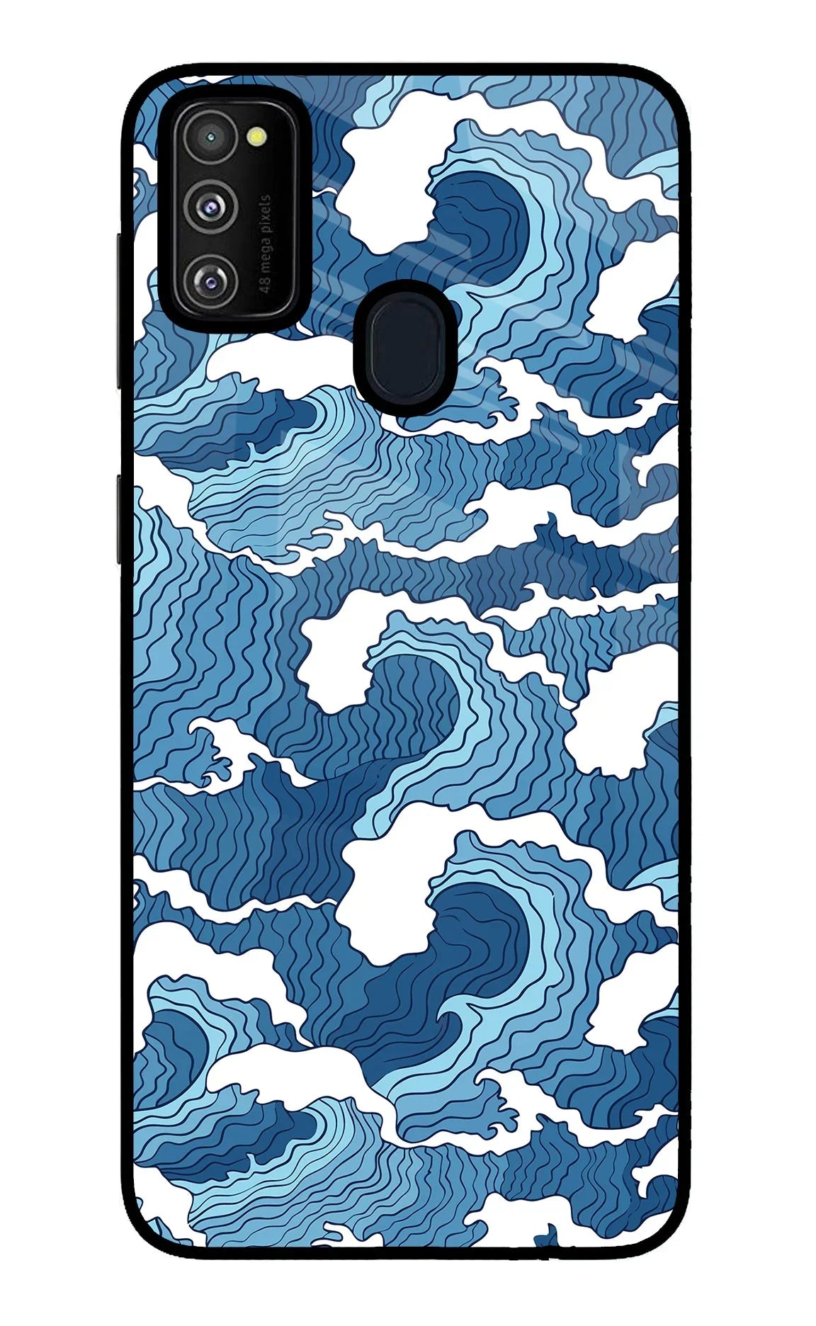 Blue Waves Samsung M21 2020 Glass Case