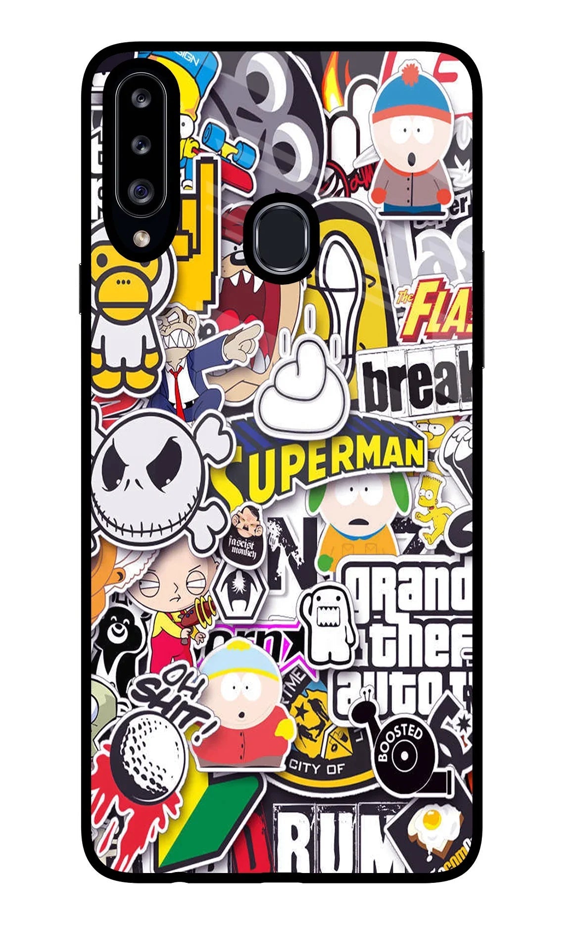 Sticker Bomb Samsung A20s Back Cover