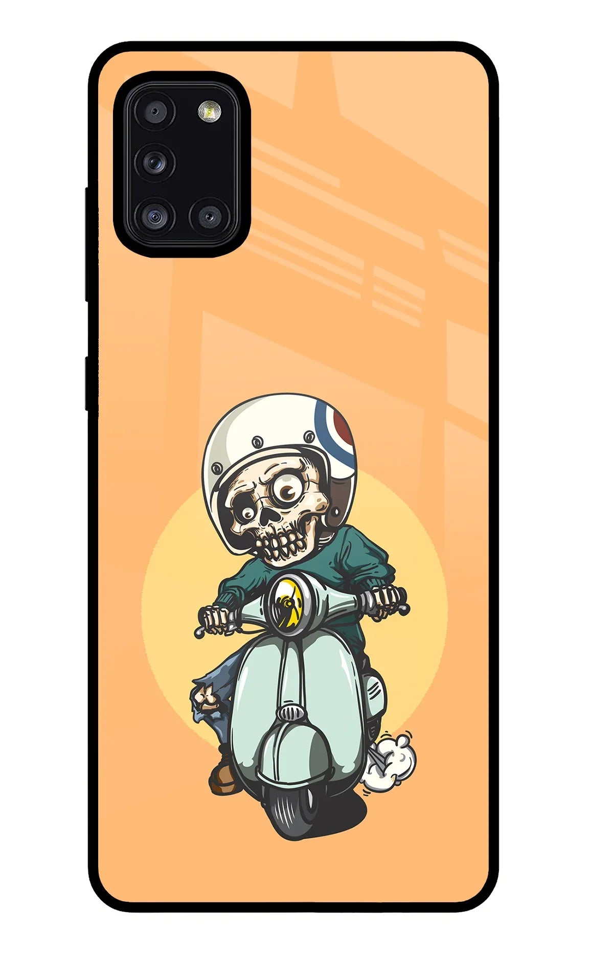 Undead Biker Samsung A31 Glass Case
