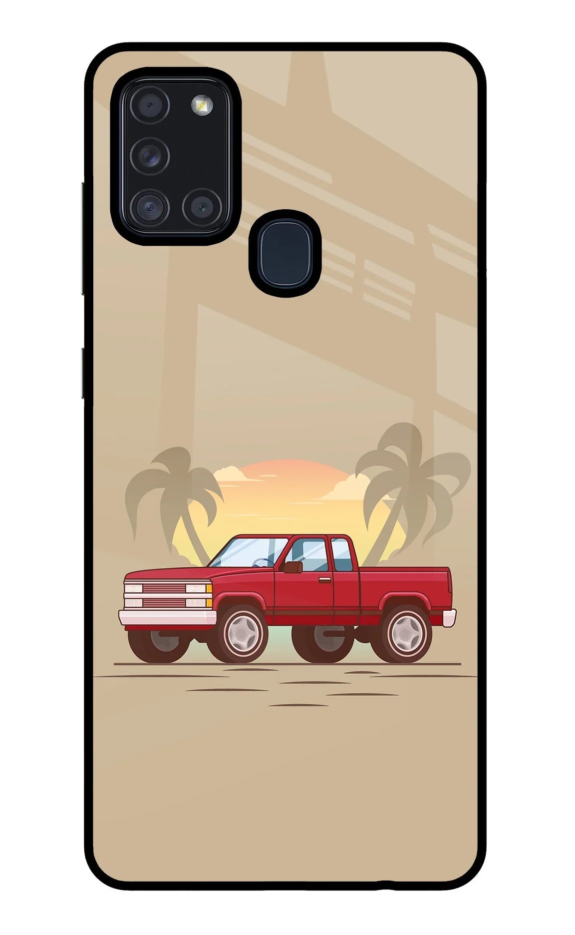 Desert Classic Drive Samsung A21s Glass Case