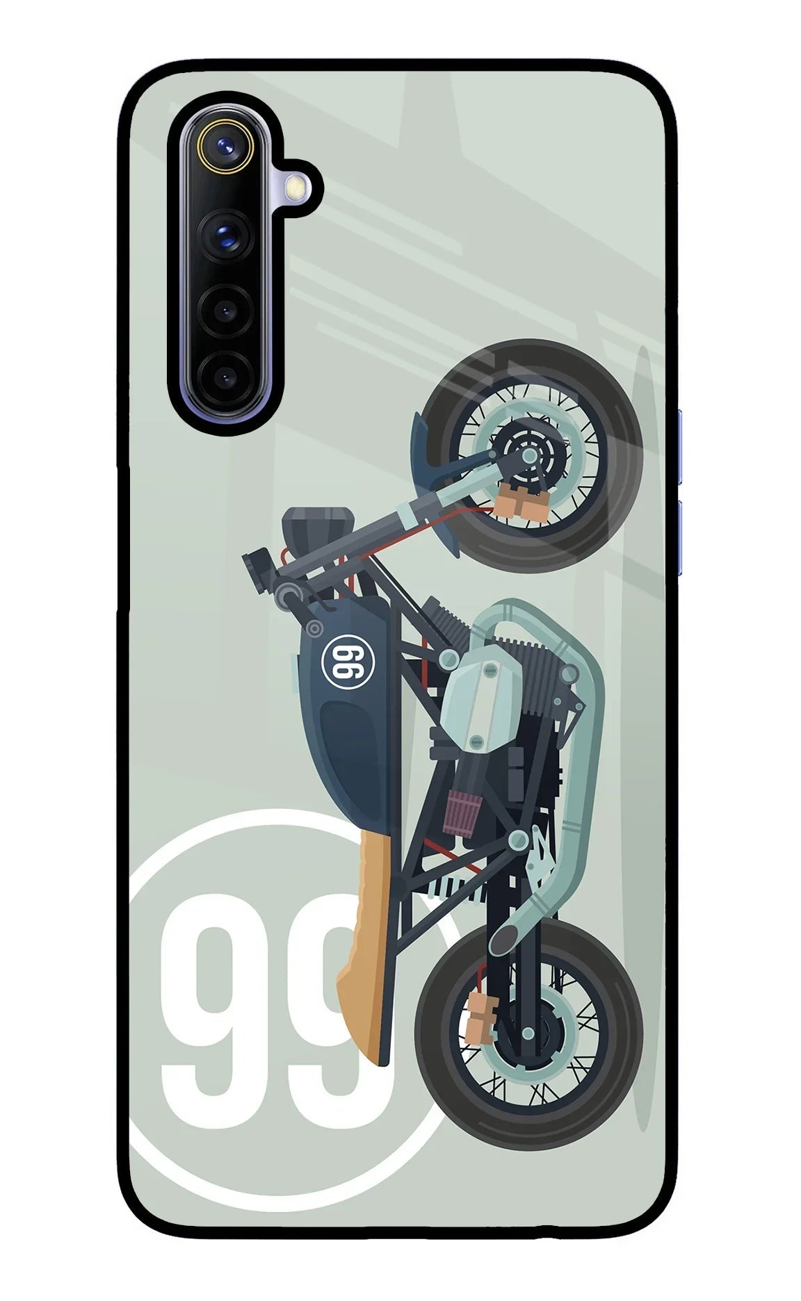 Classic Cafe Racer 99 Realme 6/6i Glass Case