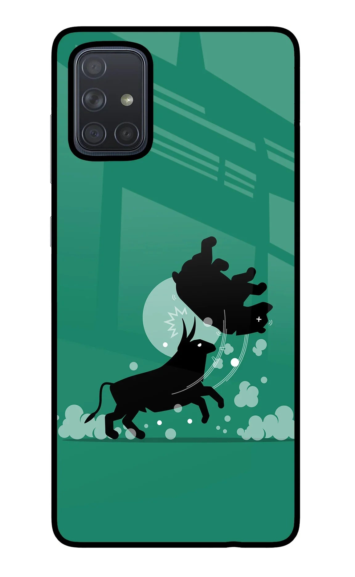 Bull Conqueror Samsung A71 Glass Case