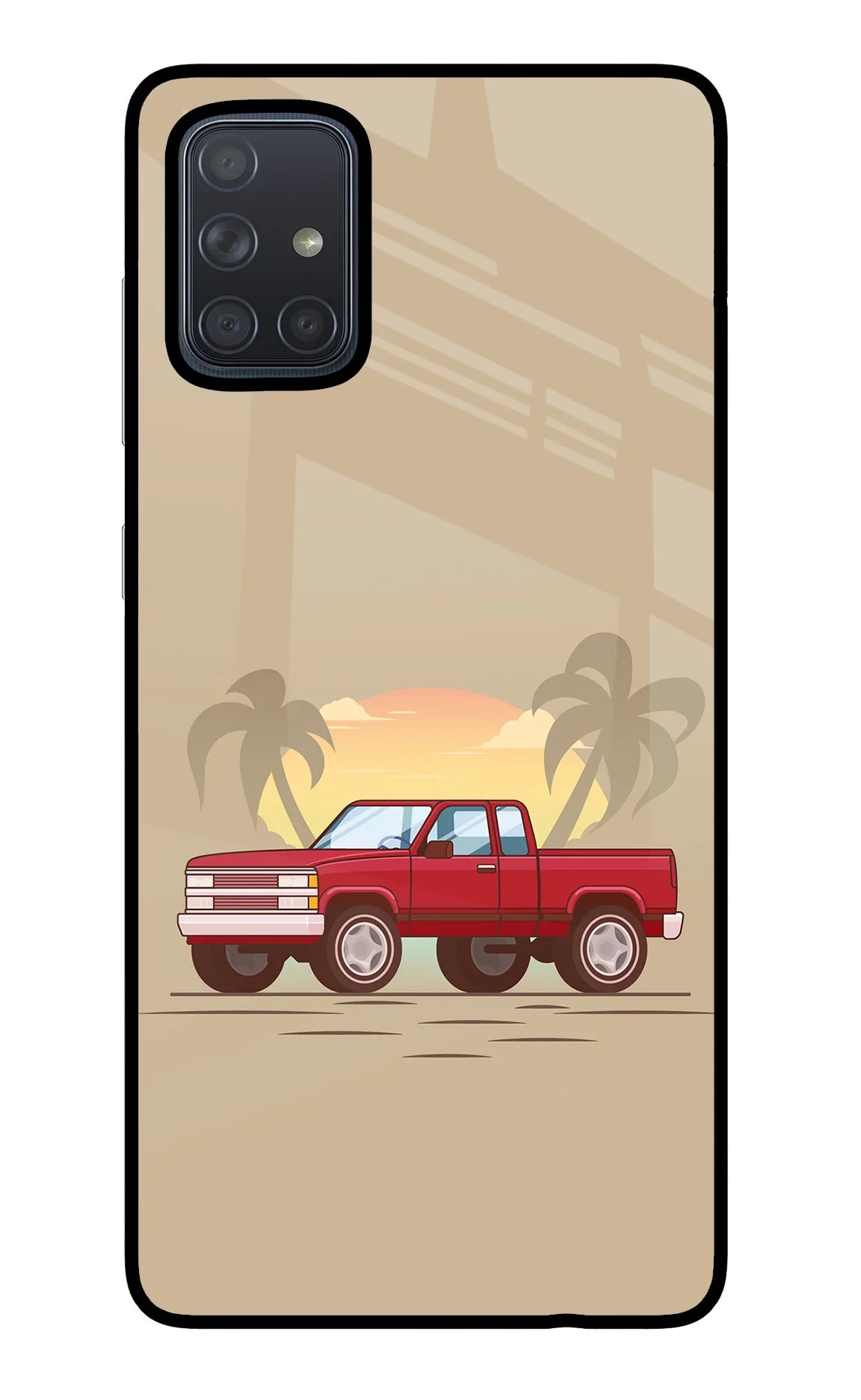 Desert Classic Drive Samsung A71 Glass Case
