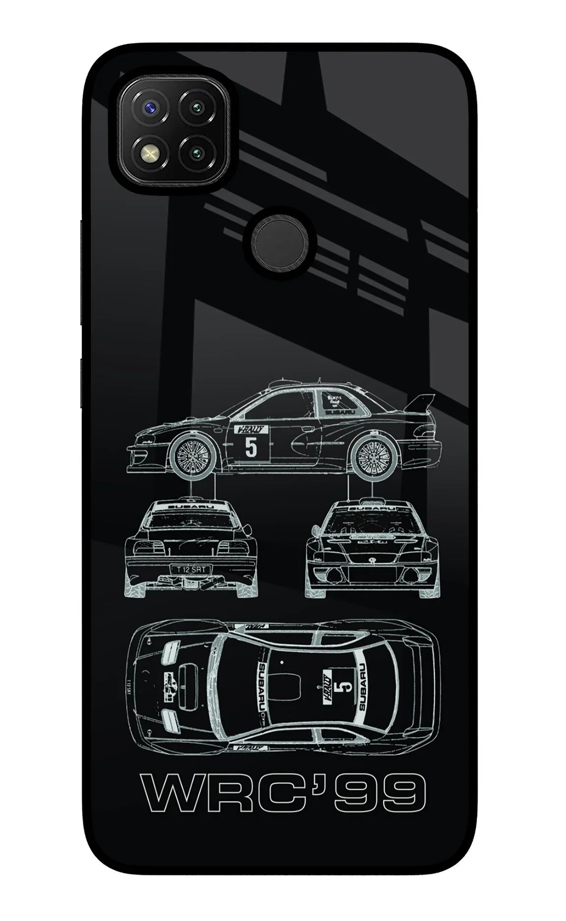WRC'99 Redmi 9 Glass Case