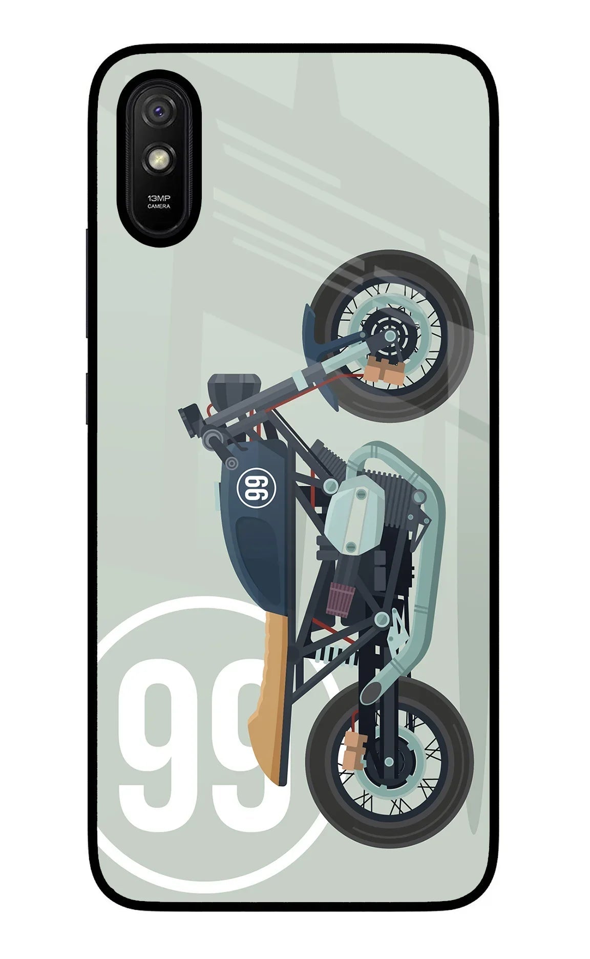 Classic Cafe Racer 99 Redmi 9A/9i Glass Case