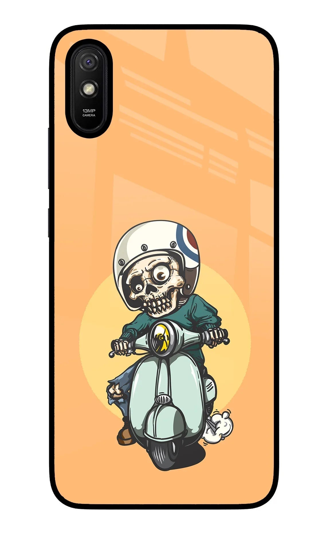 Undead Biker Redmi 9A/9i Glass Case