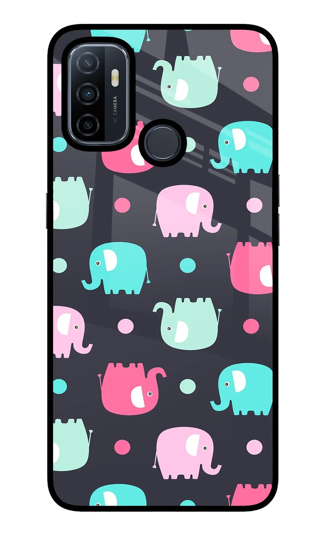 Elephants Oppo A53 2020 Back Cover