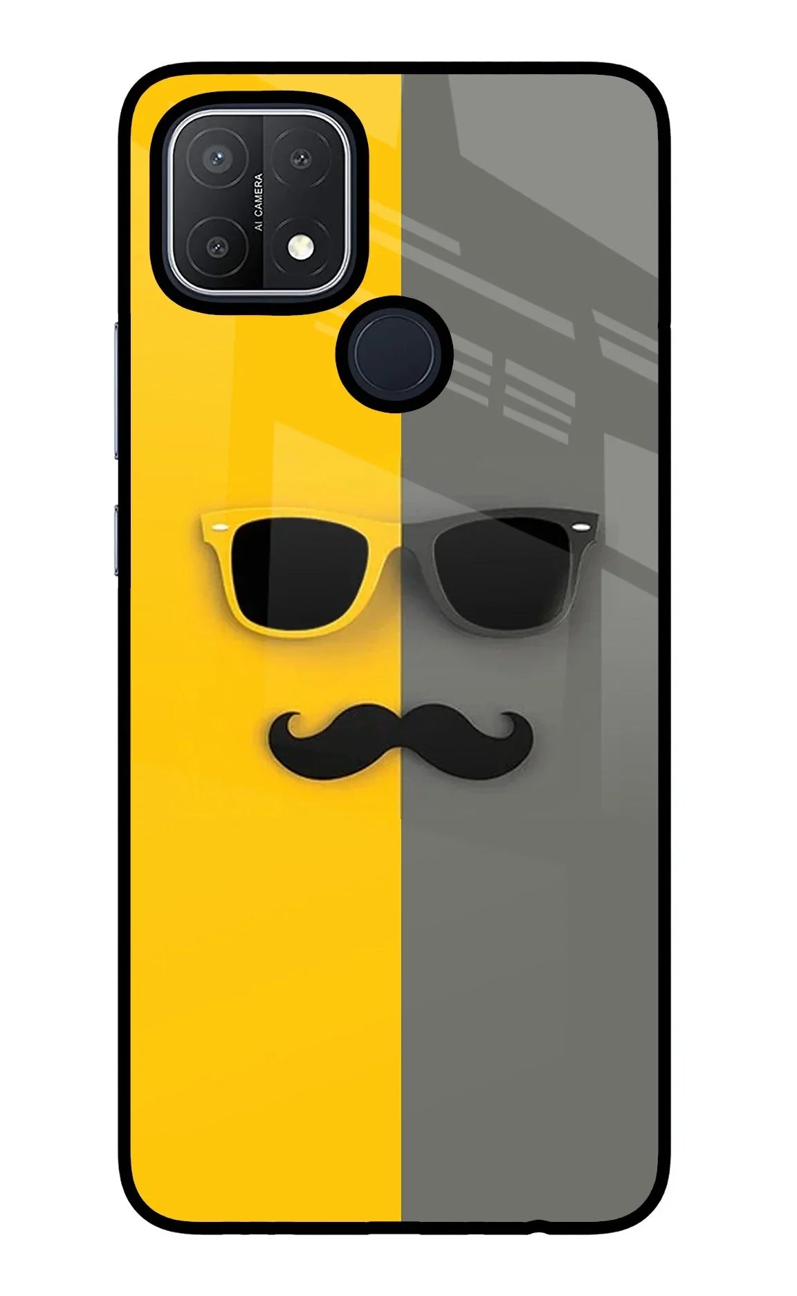 Sunglasses with Mustache Oppo A15/A15s Back Cover