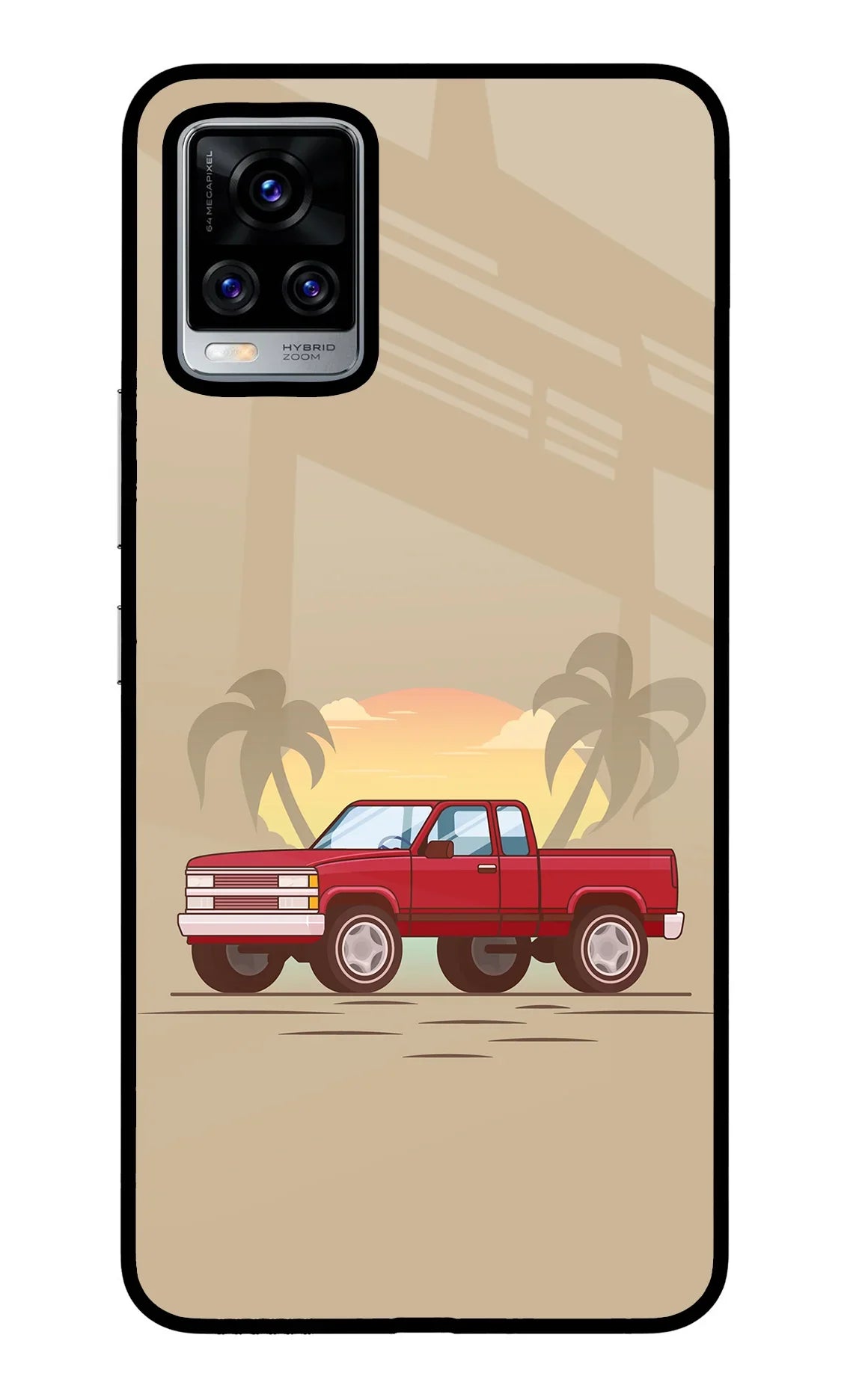Desert Classic Drive Vivo V20 Pro Glass Case