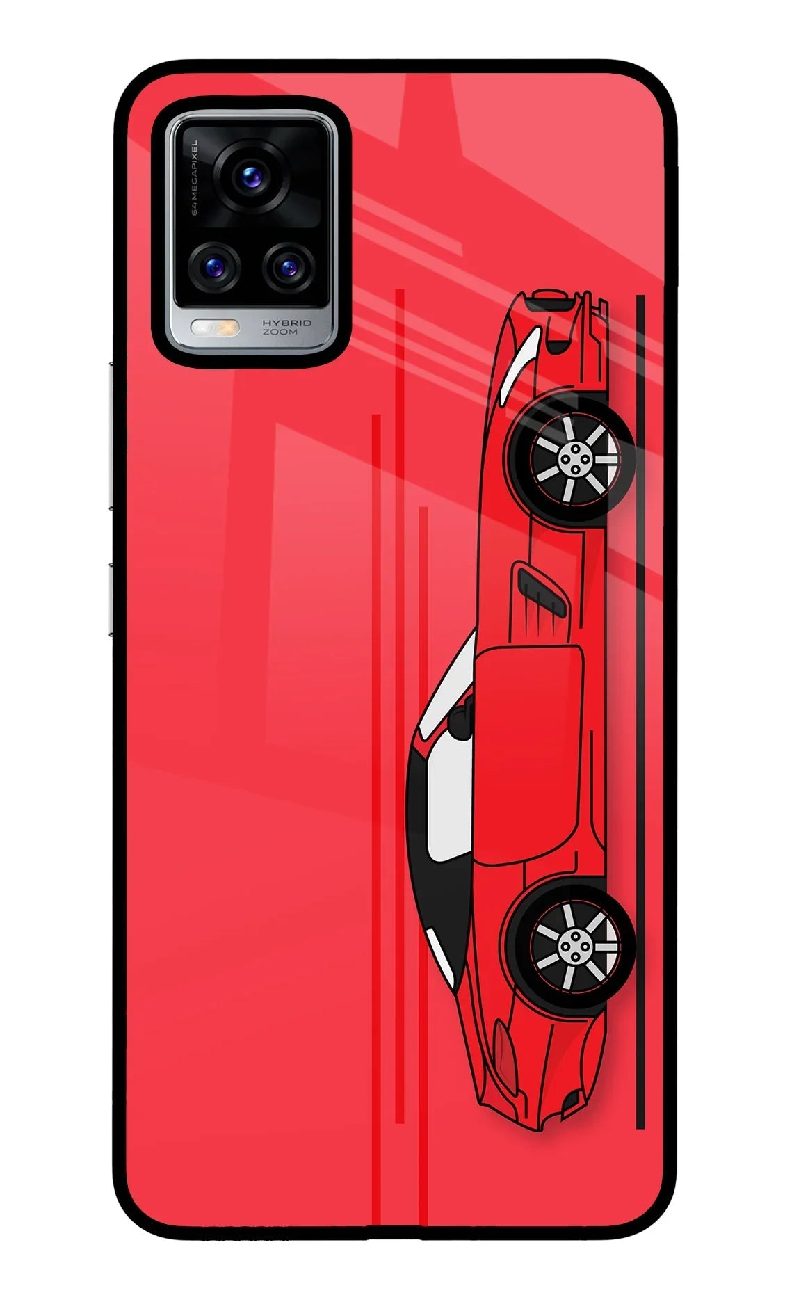 Red Velocity Vivo V20 Pro Glass Case