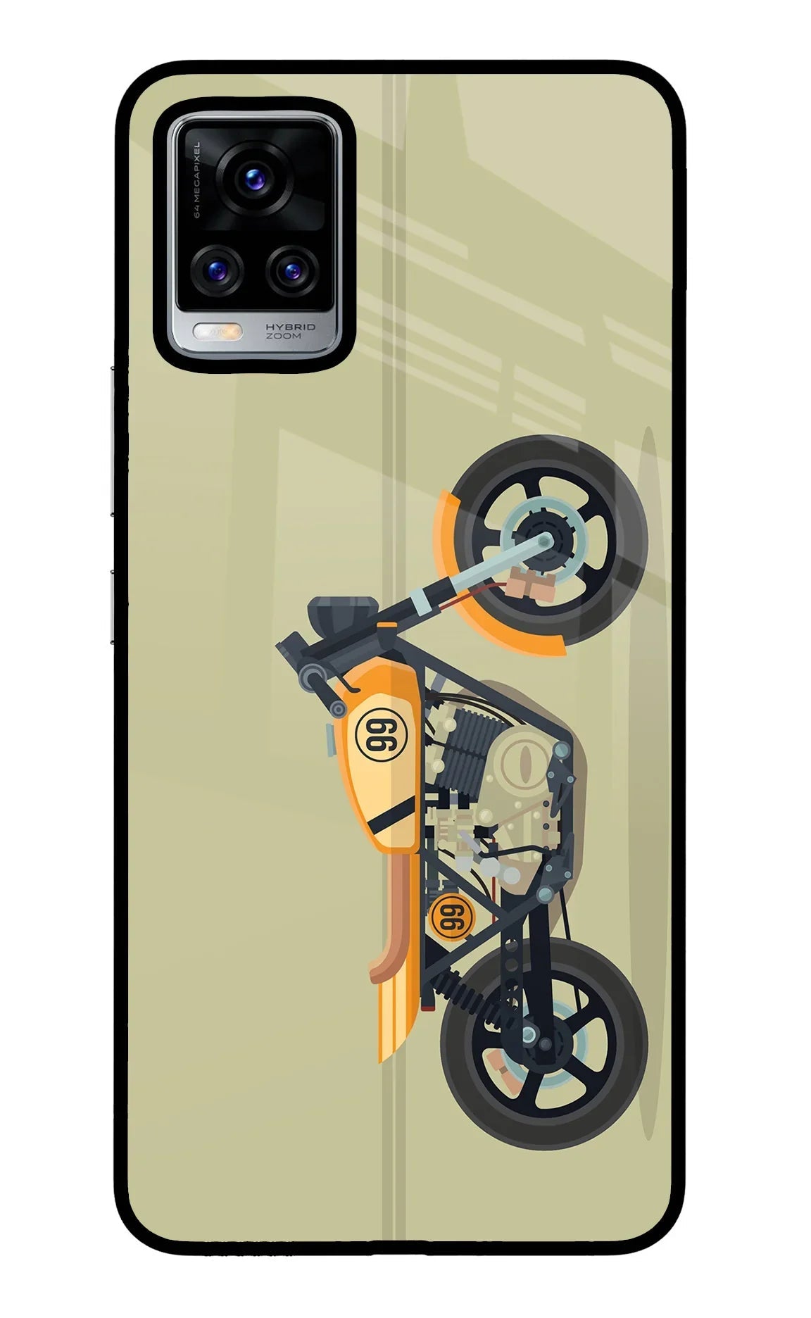 Vertical Speedster Vivo V20 Pro Glass Case