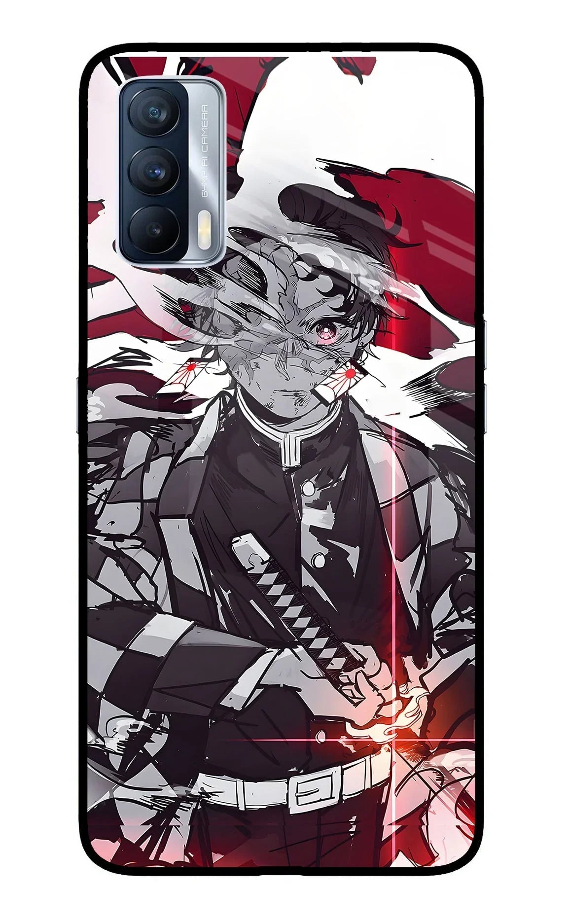 Demon Slayer Realme X7 Glass Case