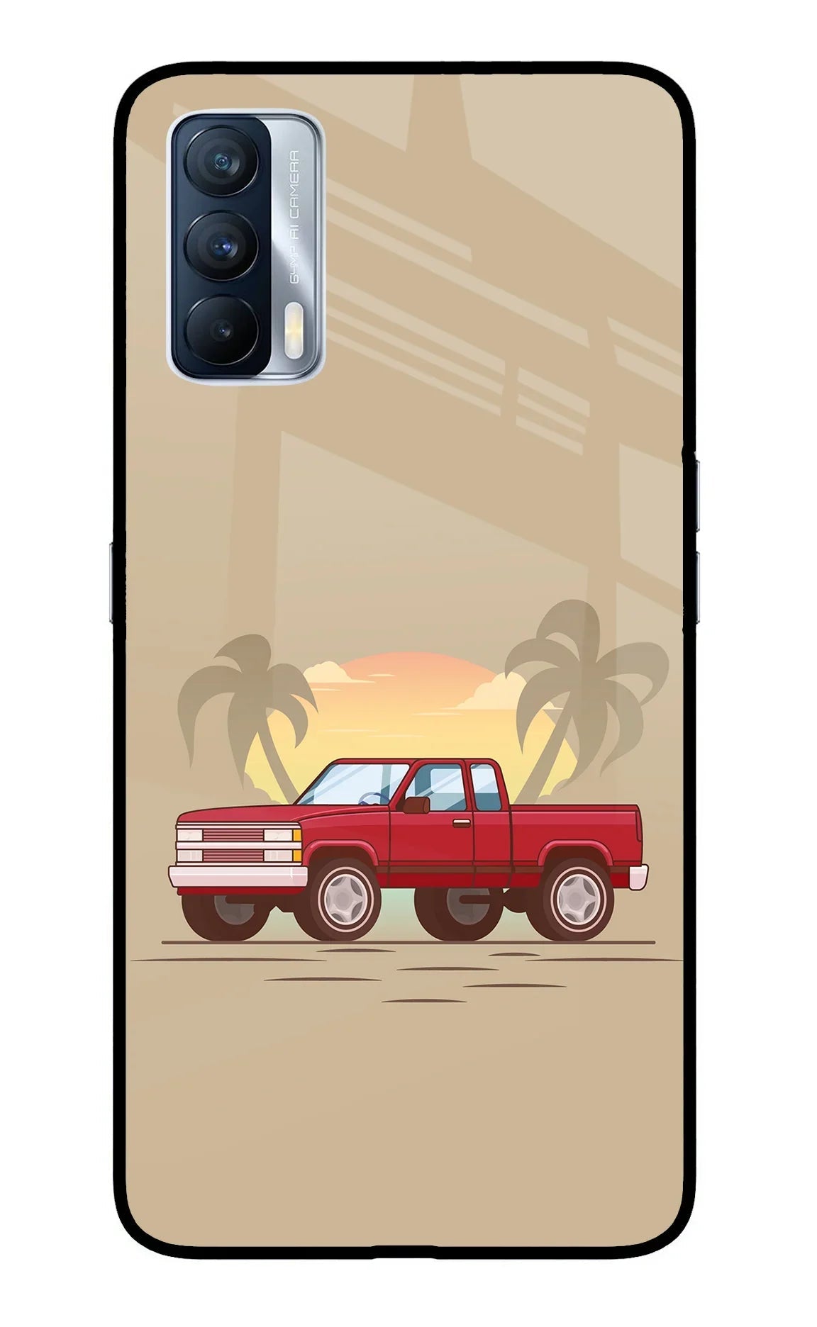 Desert Classic Drive Realme X7 Glass Case