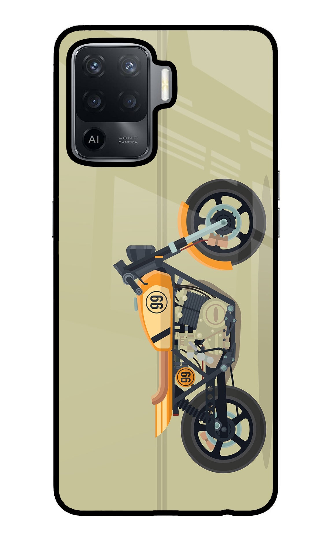 Vertical Speedster Oppo F19 Pro Glass Case