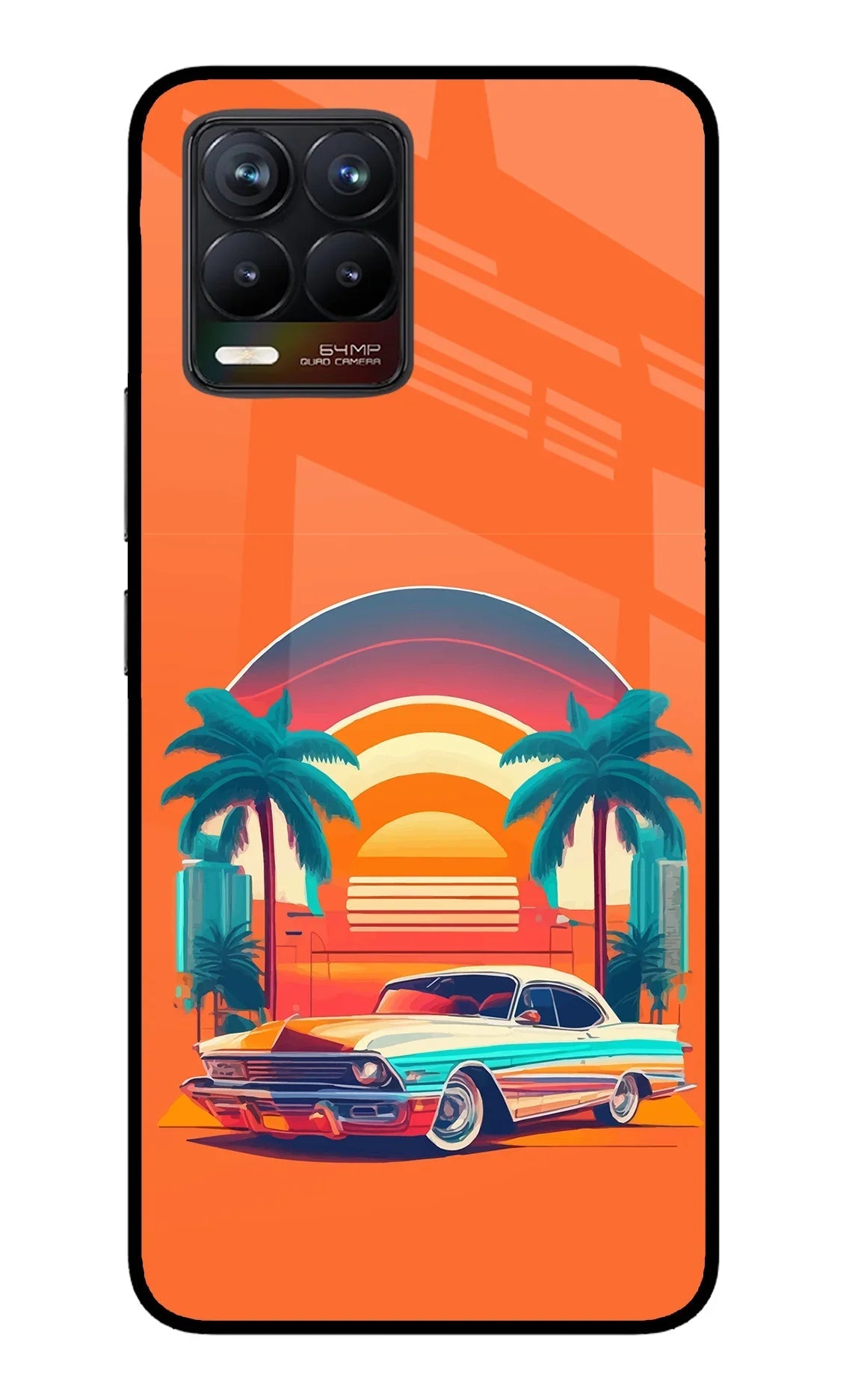 Palm Drive 80s Realme 8/8 Pro (not 5G) Glass Case