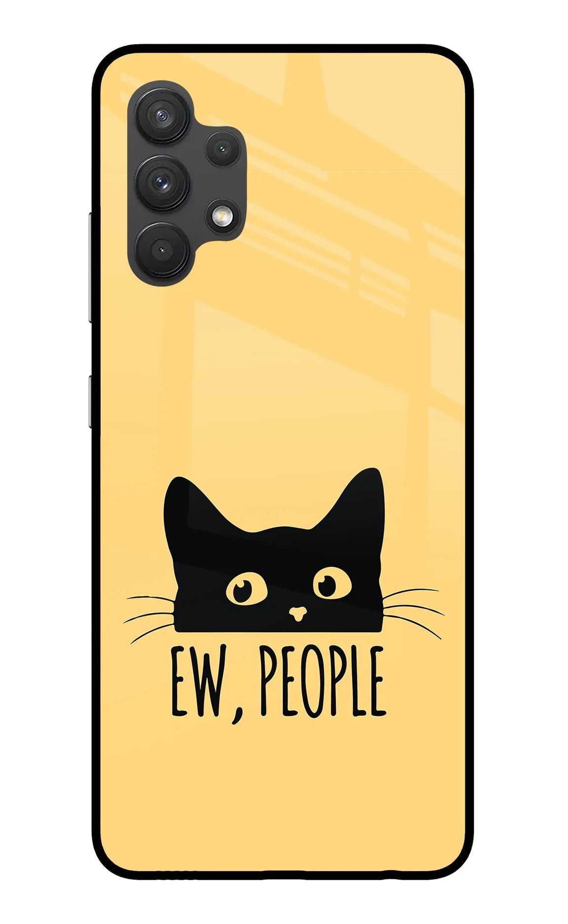 Ew People Catitude Samsung A32 4G Glass Case