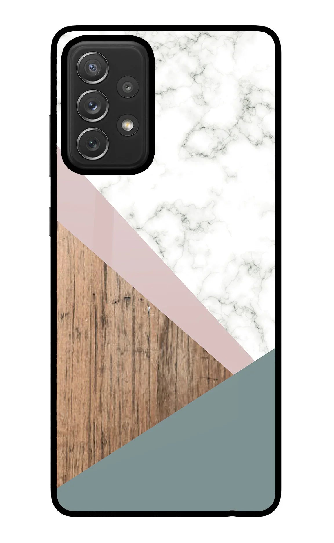 Marble wood Abstract Samsung A72 Back Cover