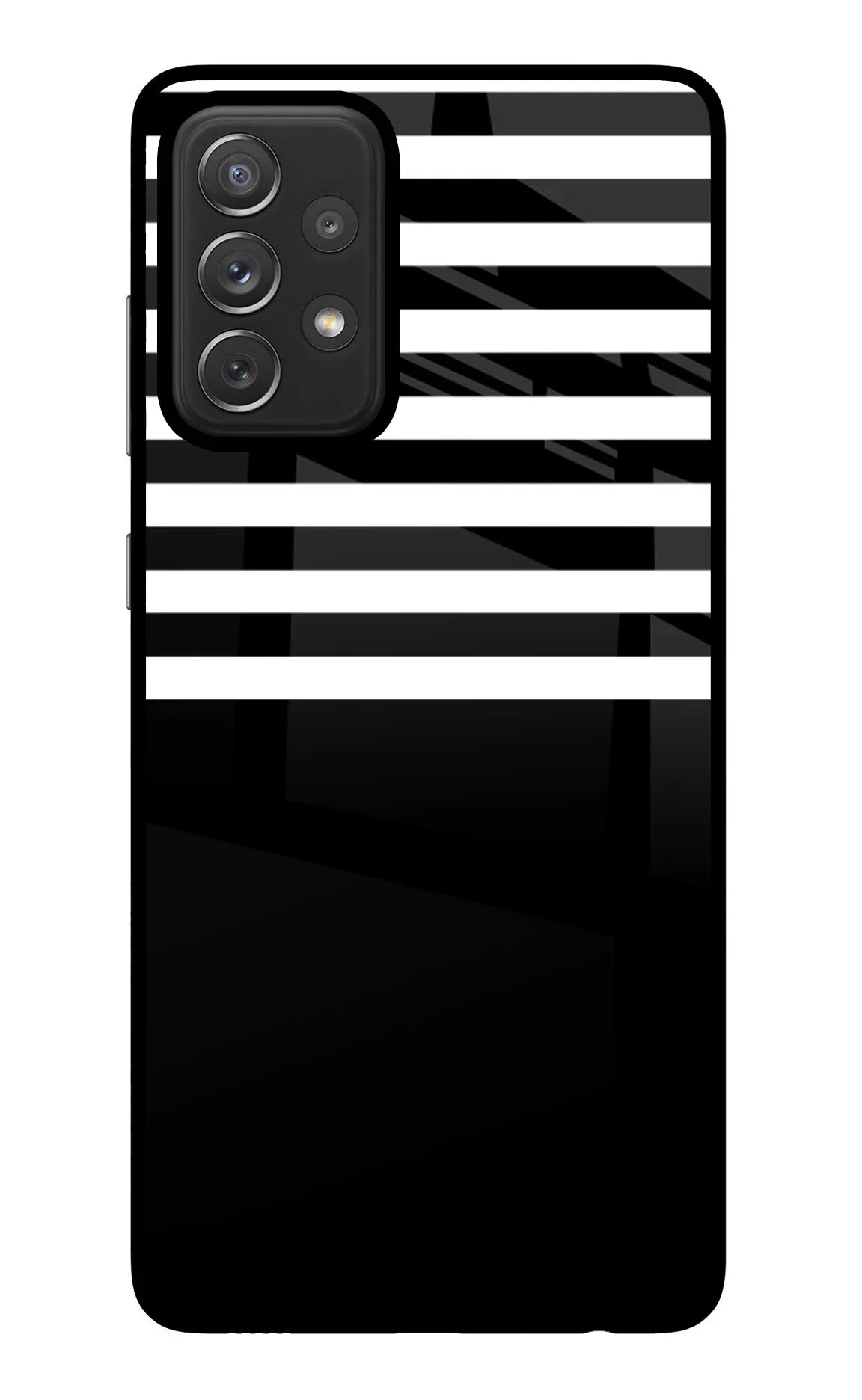 Black and White Print Samsung A72 Back Cover