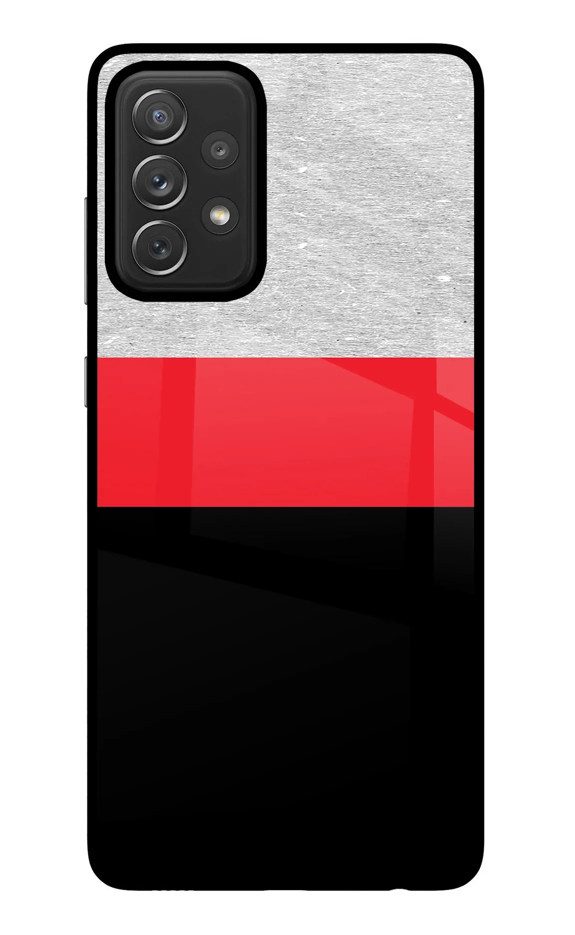 Tri Color Pattern Samsung A72 Back Cover