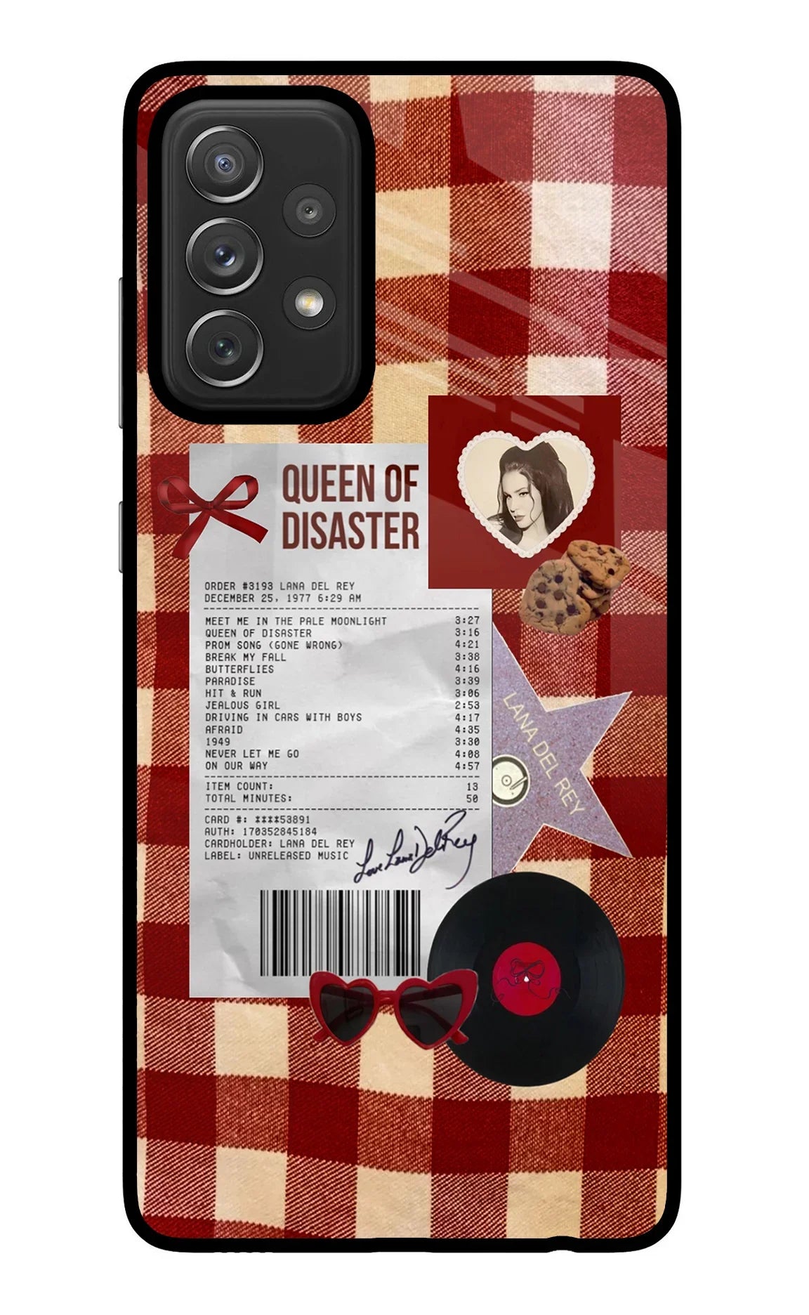 Queen of Disaster Samsung A72 Glass Case