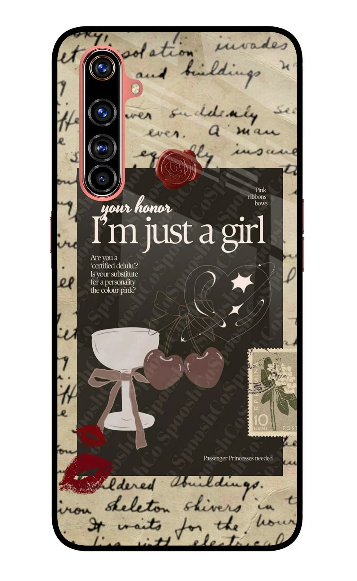 I am just a girl Realme X50 Pro Glass Case