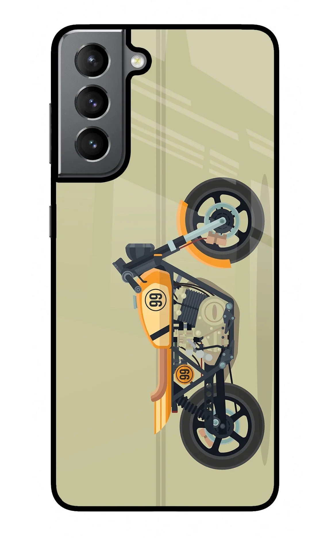 Vertical Speedster Samsung S21 Glass Case