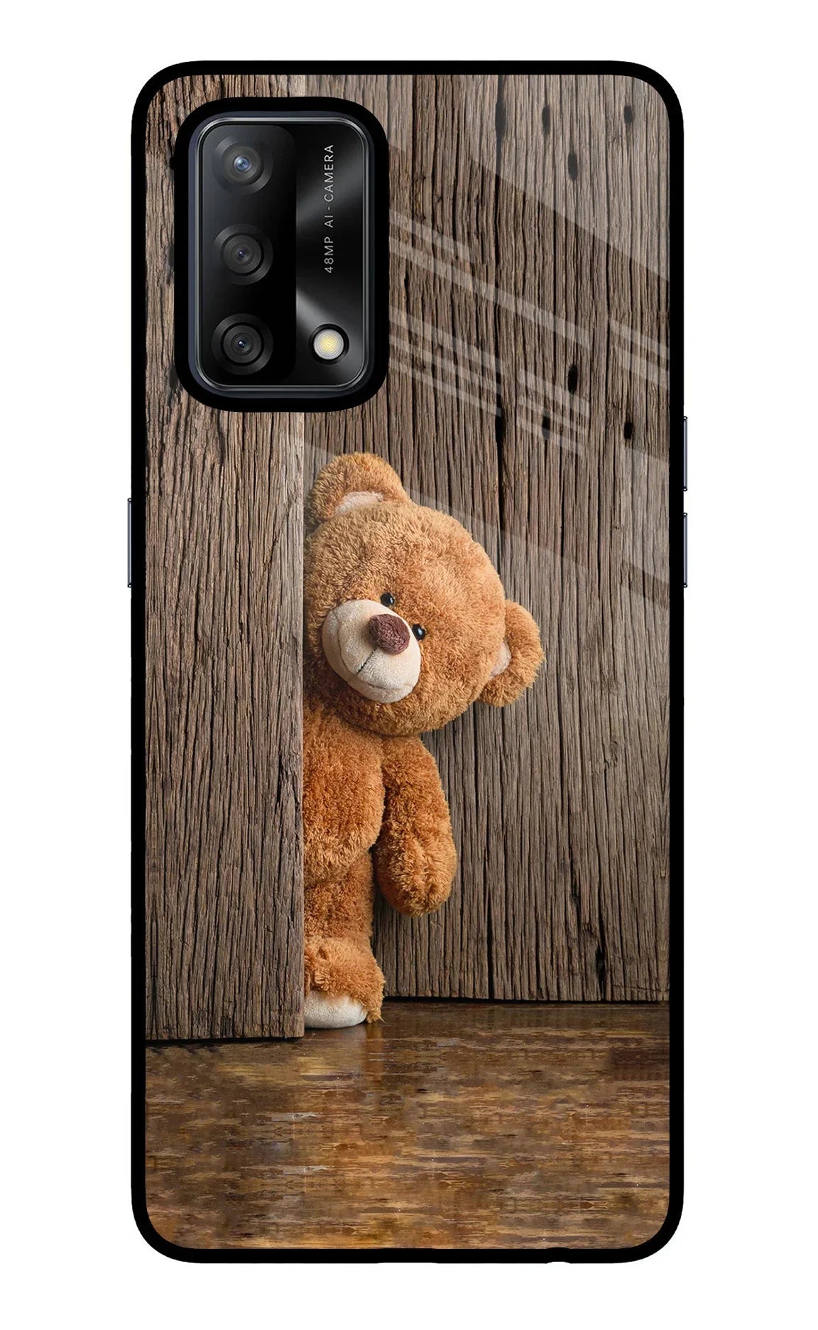 Teddy Wooden Oppo F19/F19s Back Cover