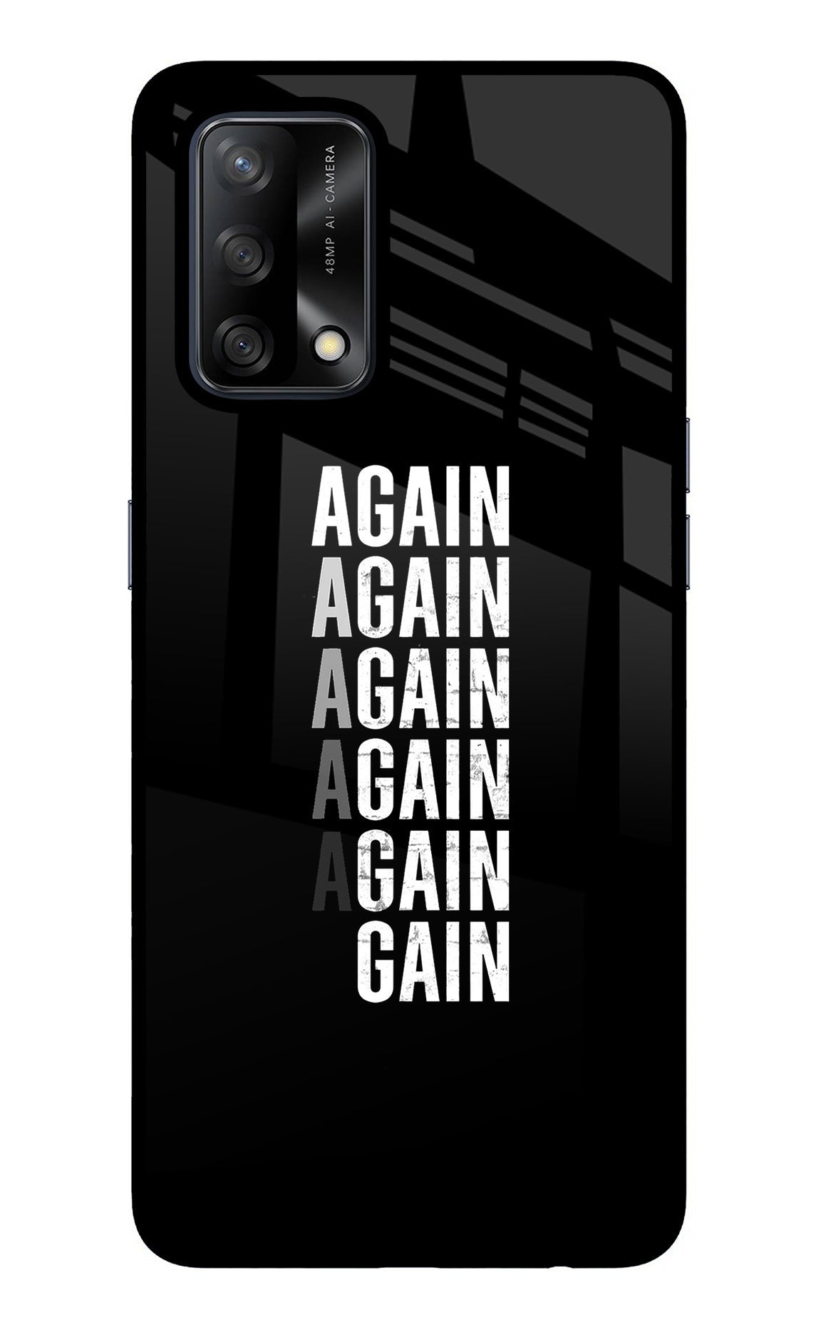 Again Again Gain Oppo F19/F19s Glass Case