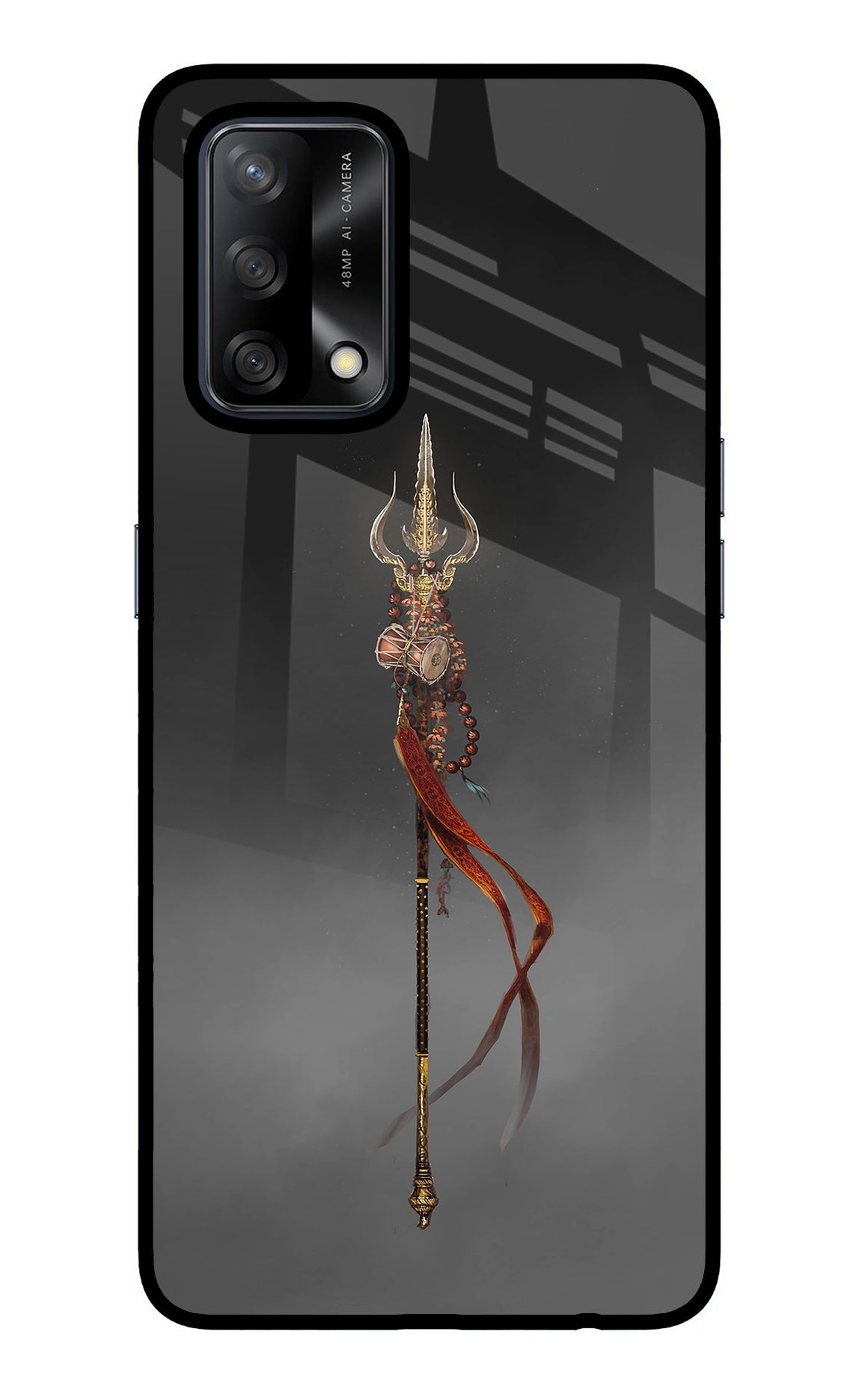 Shiv Trishul Oppo F19/F19s Glass Case