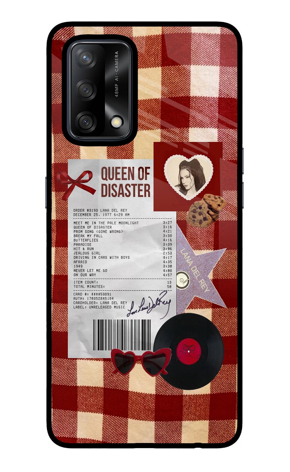 Queen of Disaster Oppo F19/F19s Glass Case
