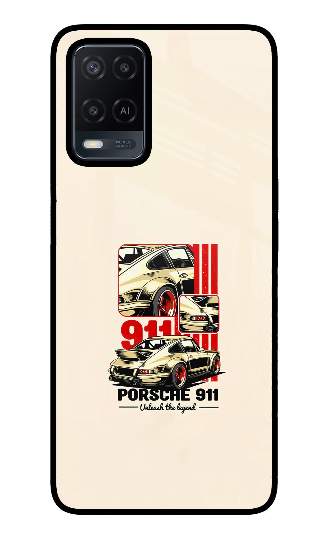 Classic Porsche 911 Oppo A54 Glass Case