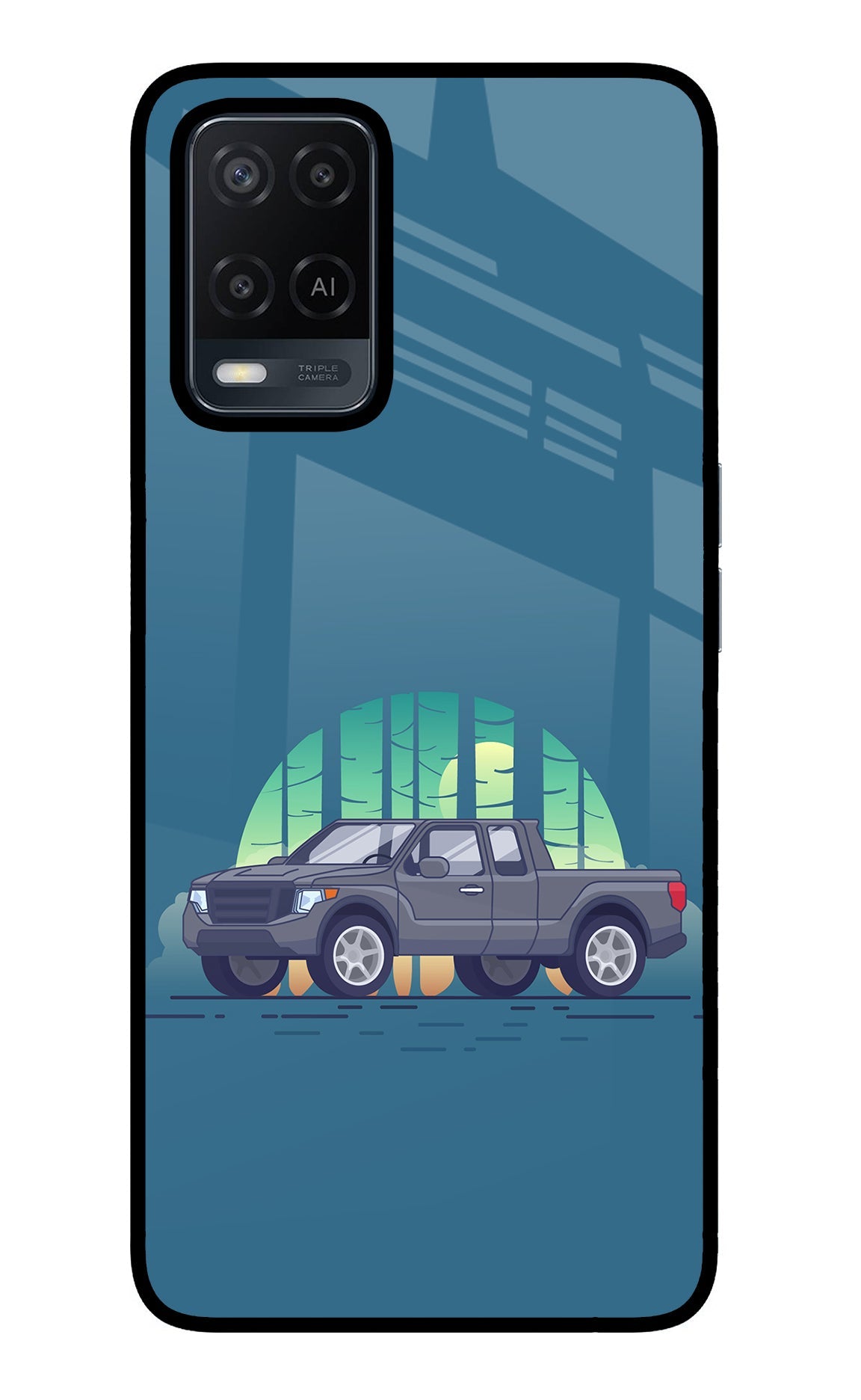 Retro Garage Vibe Oppo A54 Glass Case
