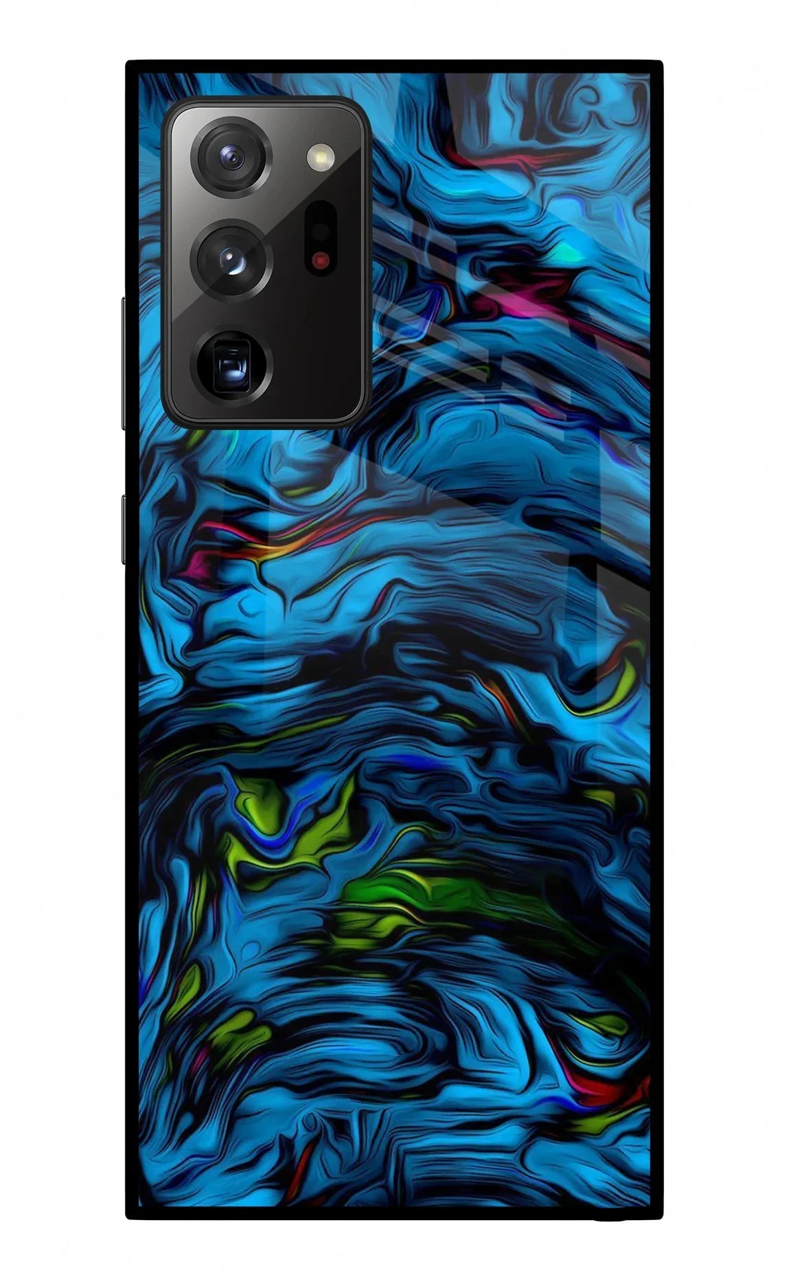 Dark Blue Abstract Samsung Note 20 Ultra Glass Case