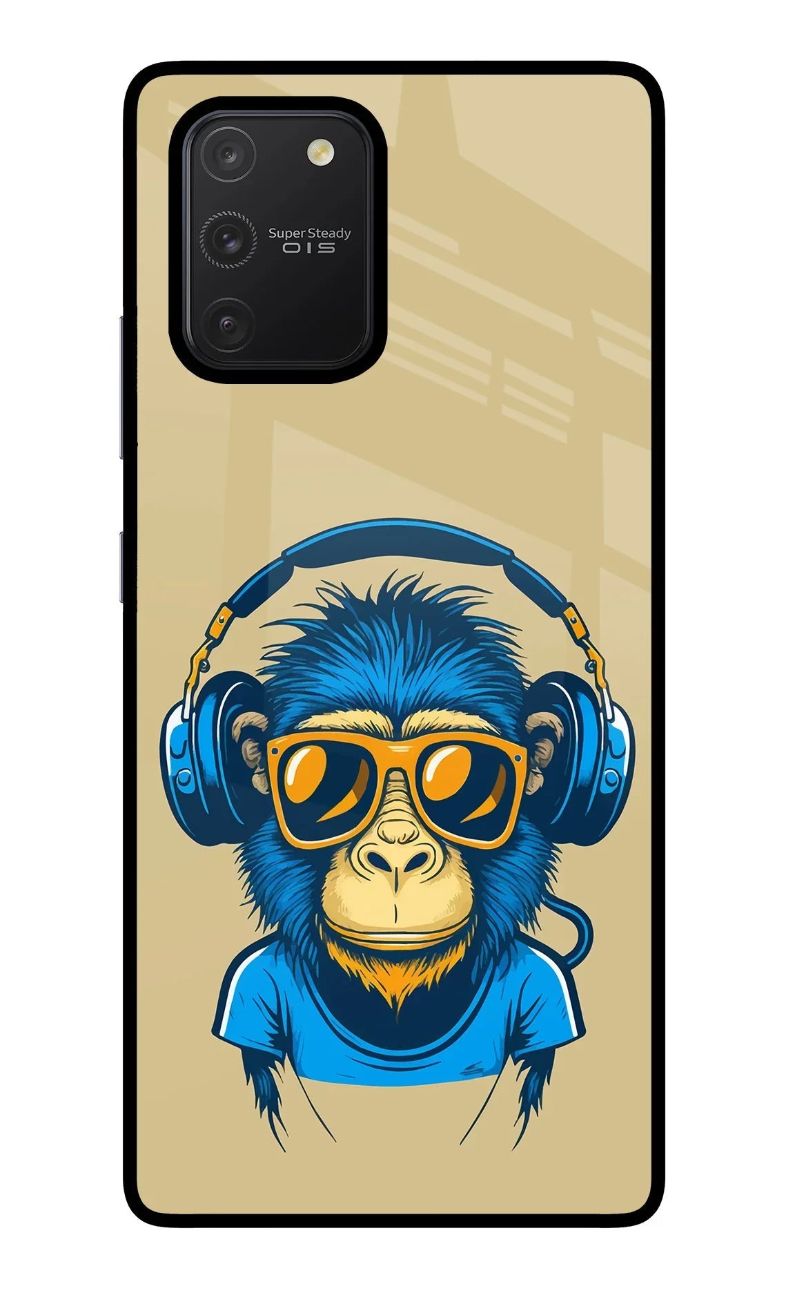 Monkey Headphone Samsung S10 Lite Glass Case