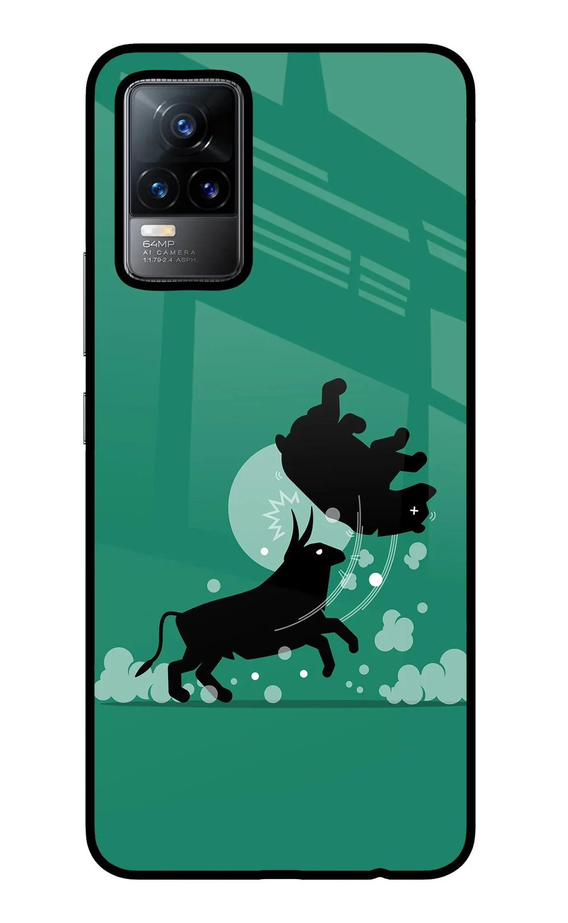 Bull Conqueror Vivo Y73/V21E 4G Glass Case