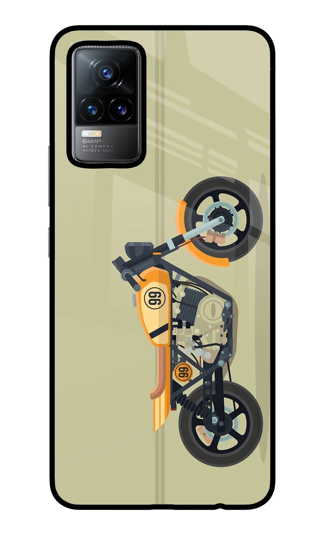 Vertical Speedster Vivo Y73/V21E 4G Glass Case