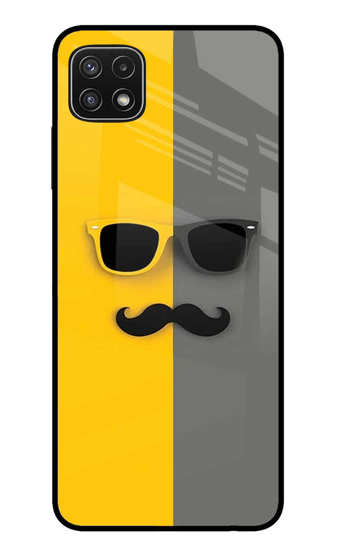 Sunglasses with Mustache Samsung A22 5G Back Cover