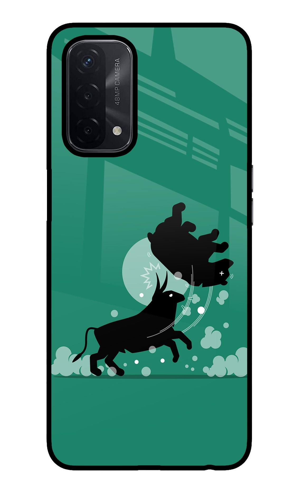 Bull Conqueror Oppo A74 5G Glass Case