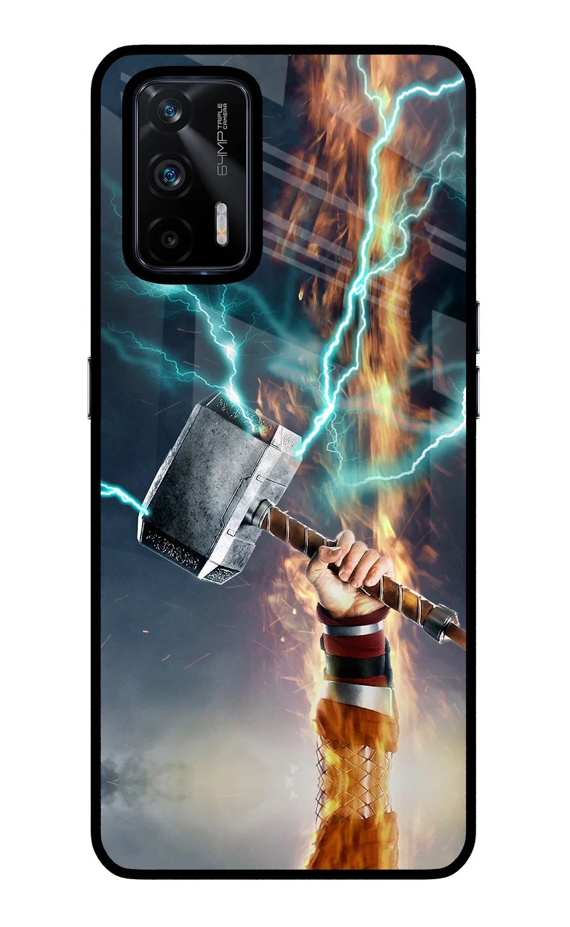 Thor Hammer Mjolnir Realme X7 Max Glass Case
