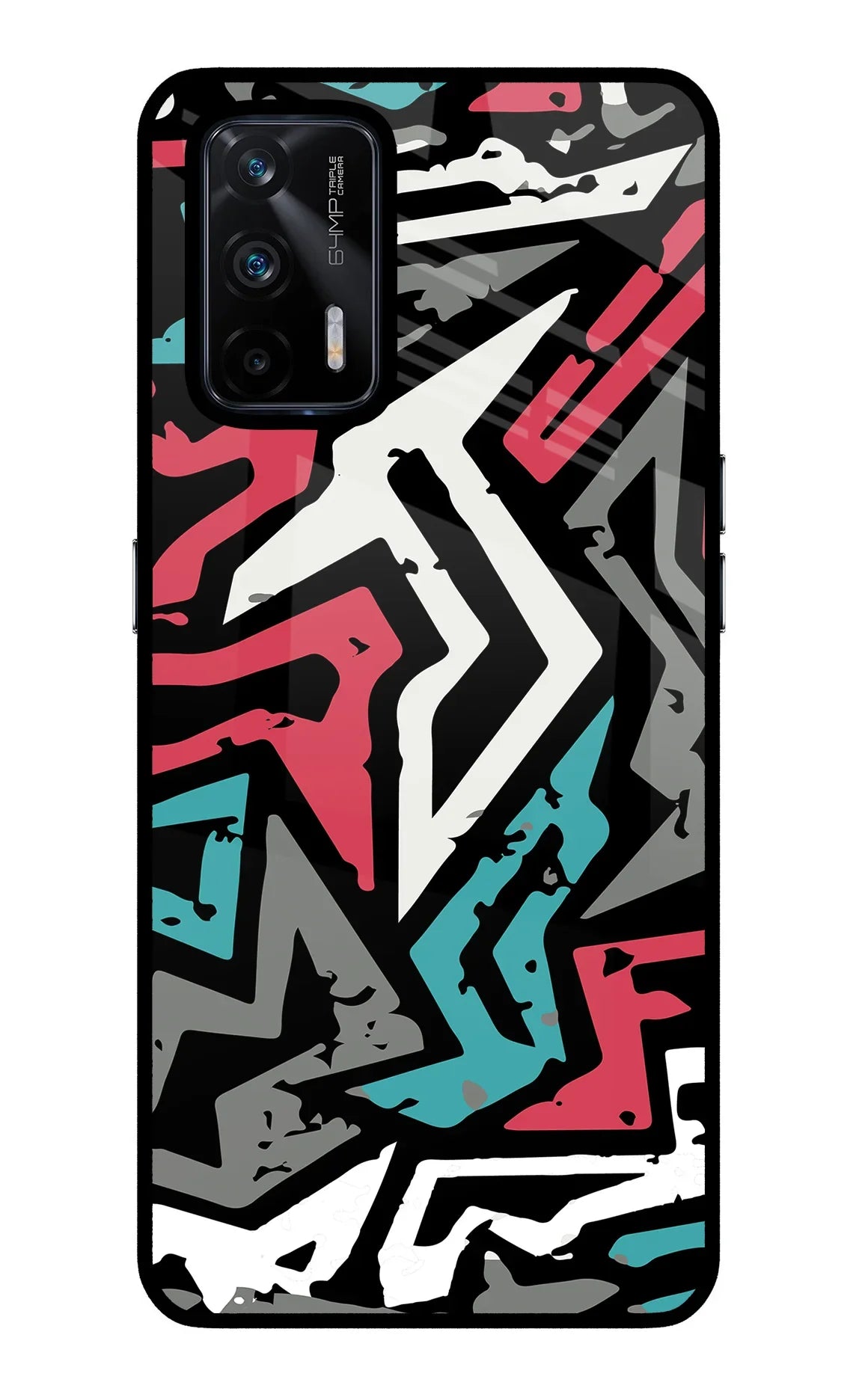 Geometric Graffiti Realme X7 Max Glass Case