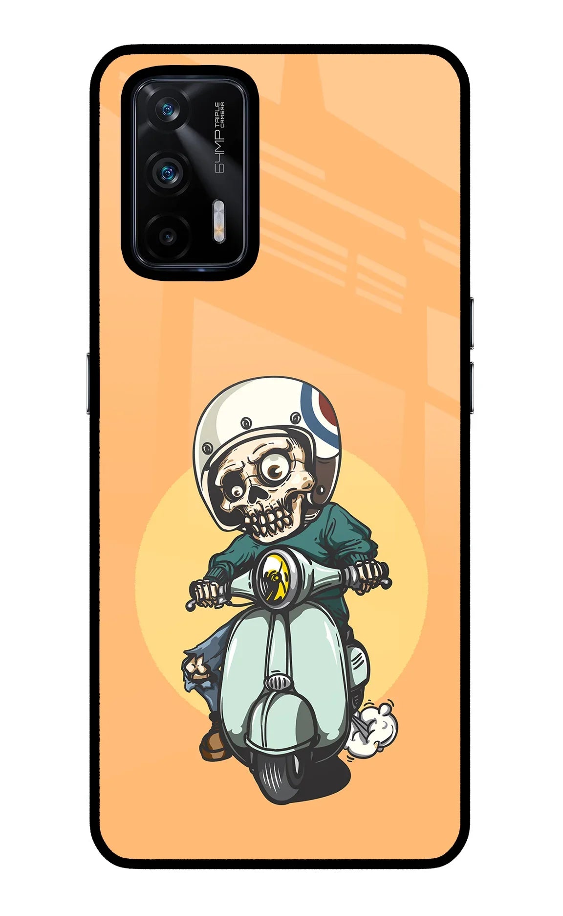 Undead Biker Realme X7 Max Glass Case