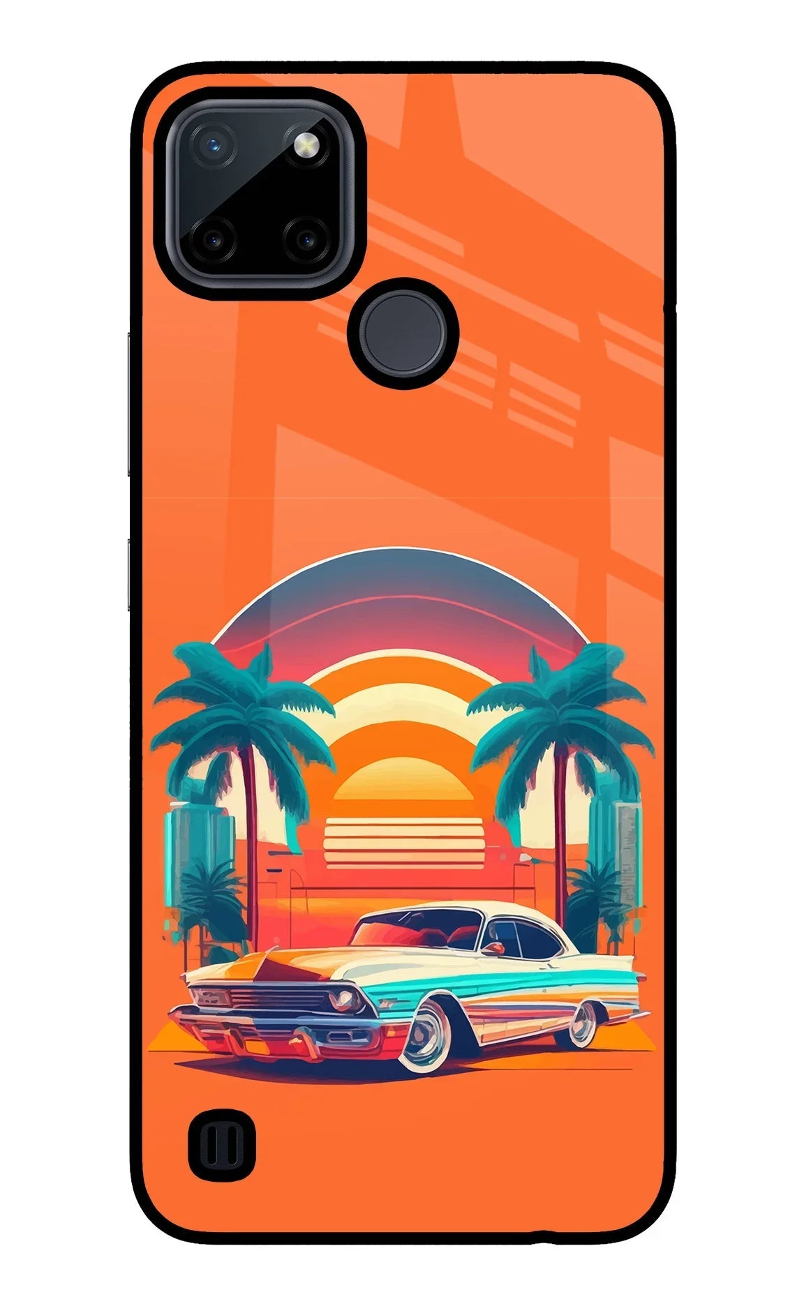 Palm Drive 80s Realme C21Y/C25Y Glass Case