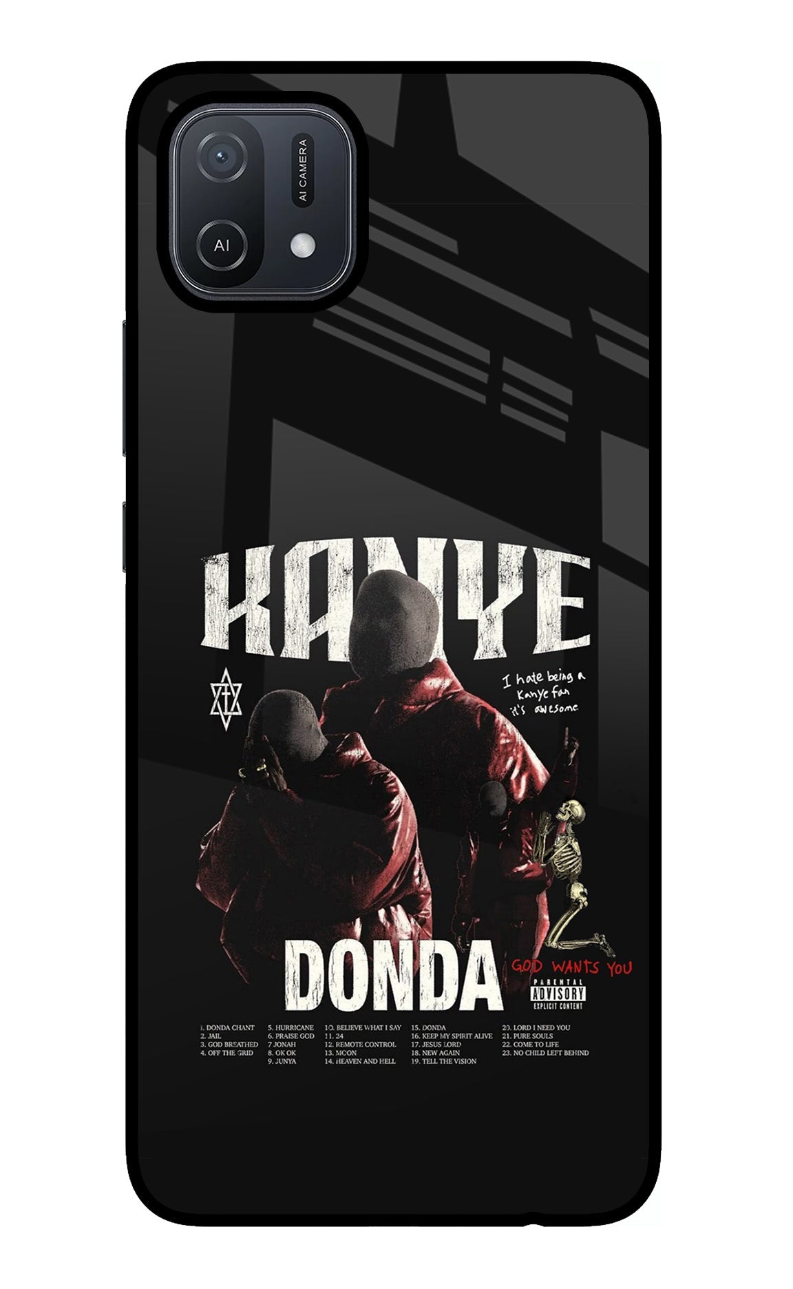Donda Kanye West Oppo A16 Glass Case