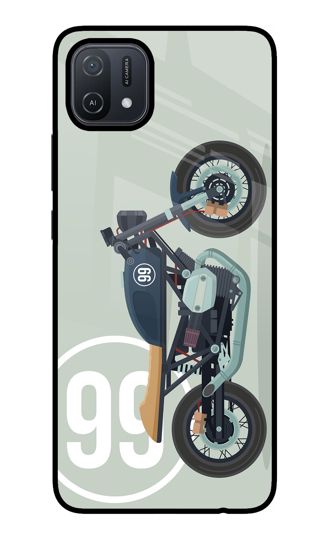 Classic Cafe Racer 99 Oppo A16 Glass Case